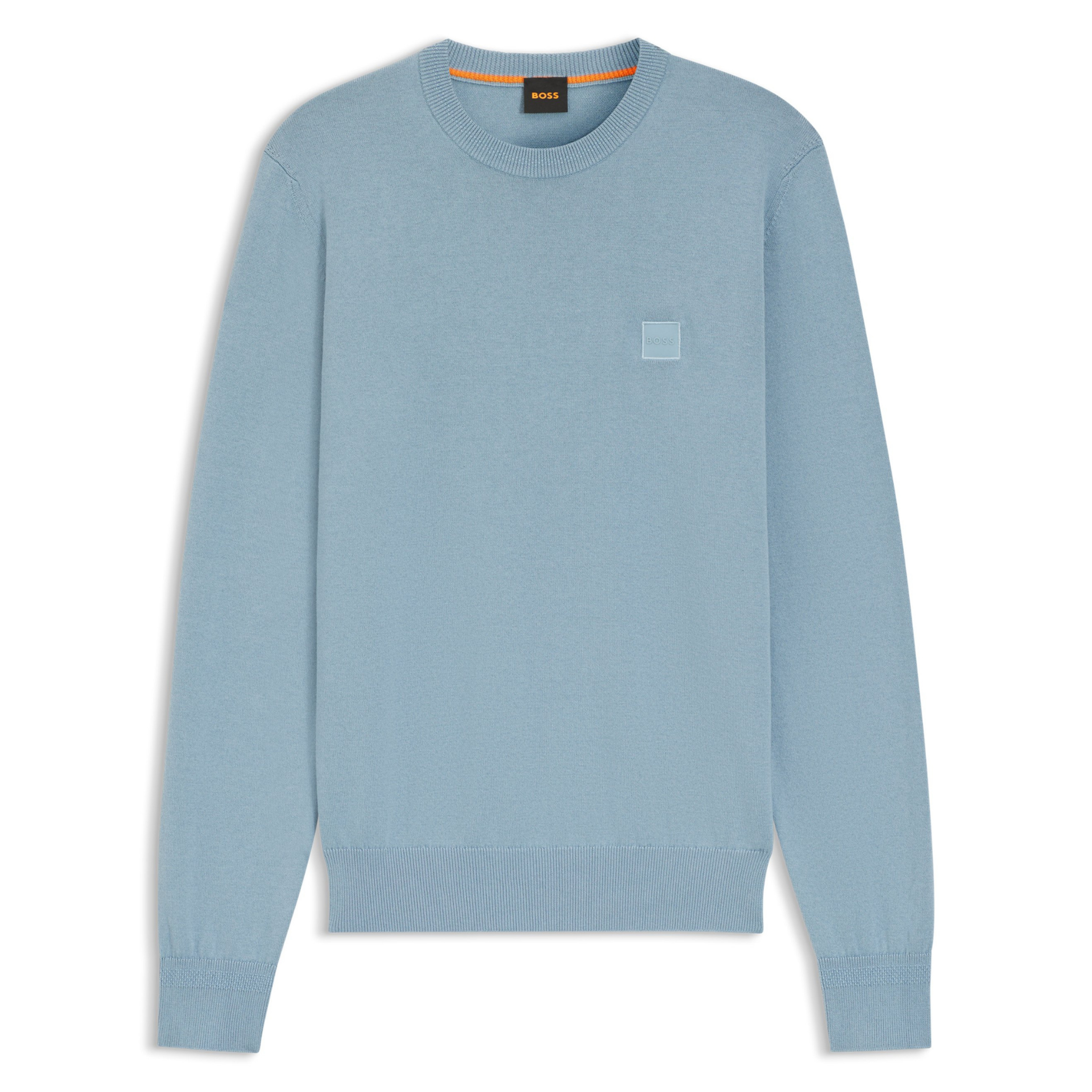 Mens BOSS Light Blue Kanovano_S Crew Neck Knit Jumper