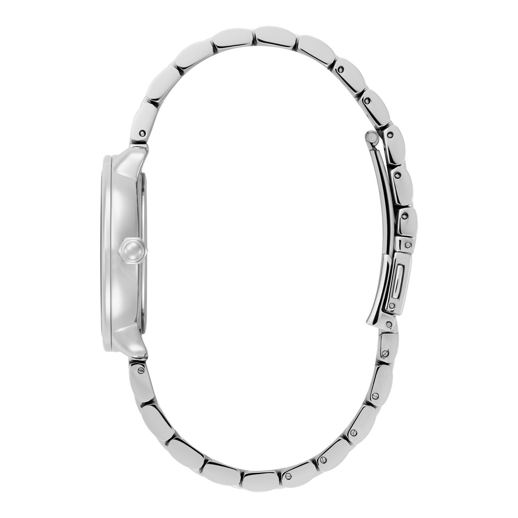 Womens Olivia Burton Silver/Light Pink Moonphase Bracelet Watch