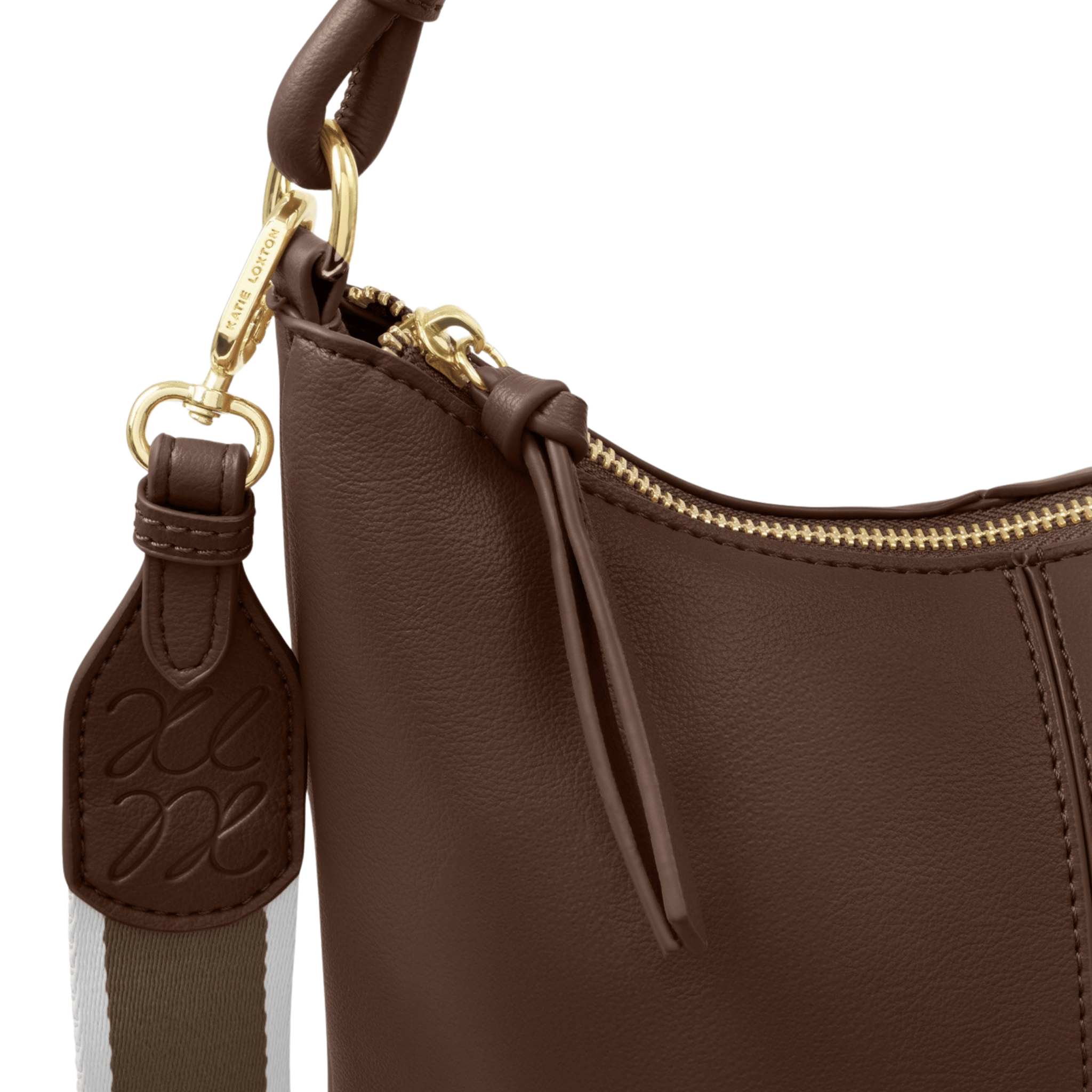 Womens Katie Loxton Dark Chocolate Hallie Satchel Bag
