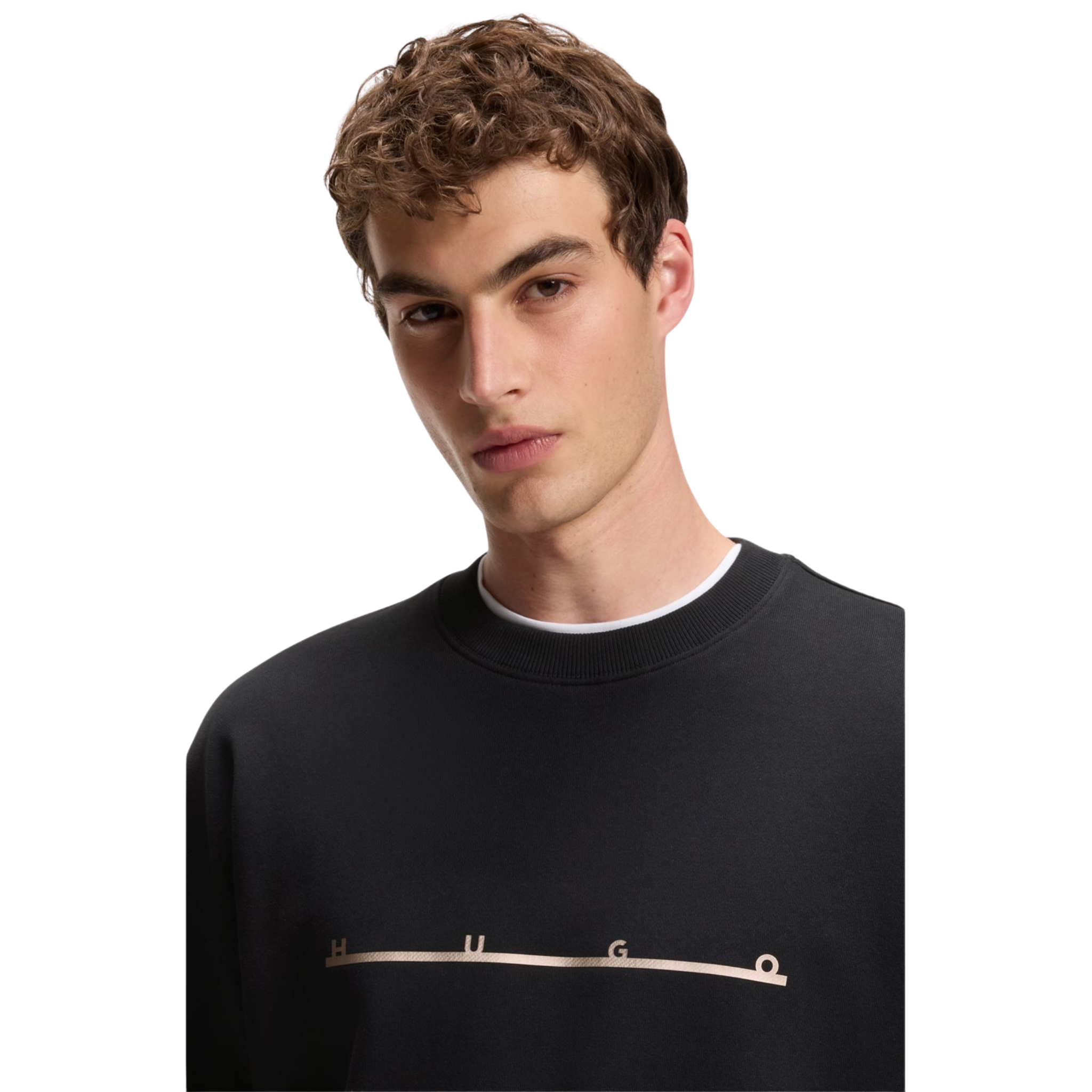 Mens HUGO Black Datrisweat Sweatshirt
