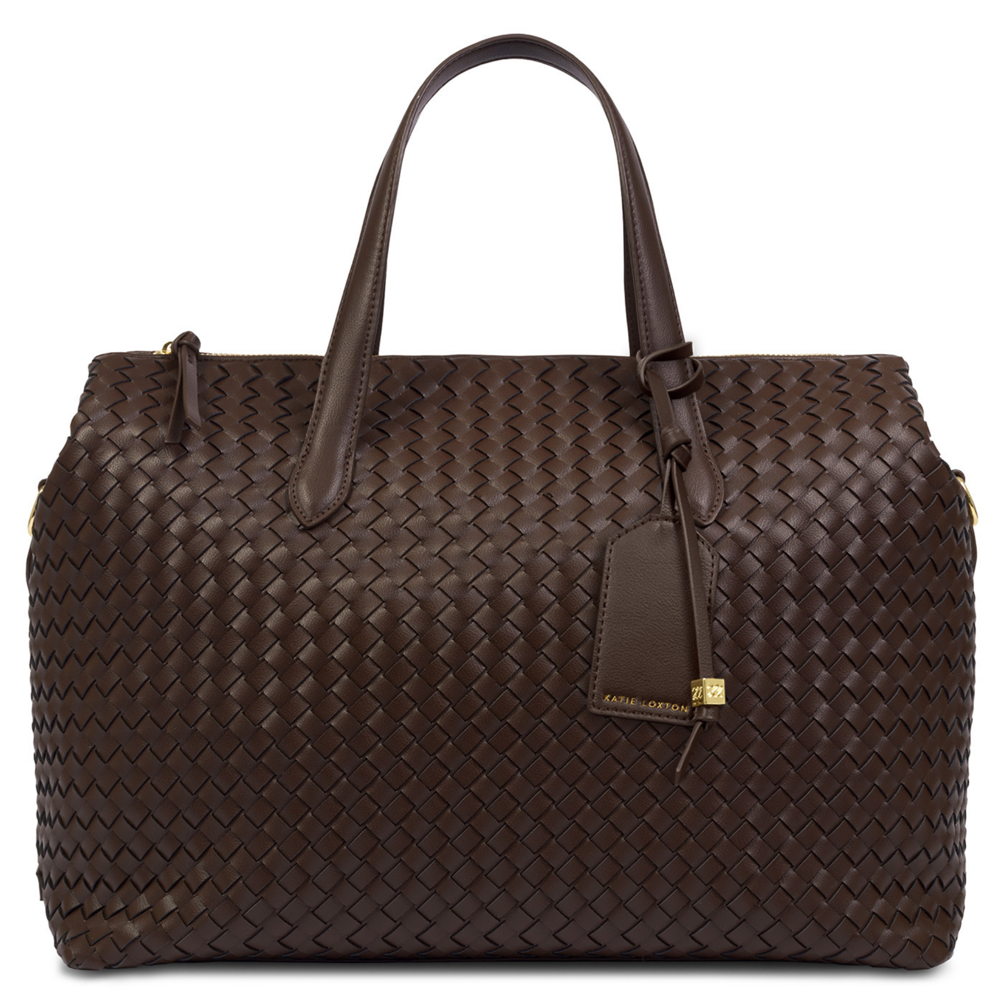 Womens Katie Loxton Chocolate Milan Hand Woven Cabin Bag