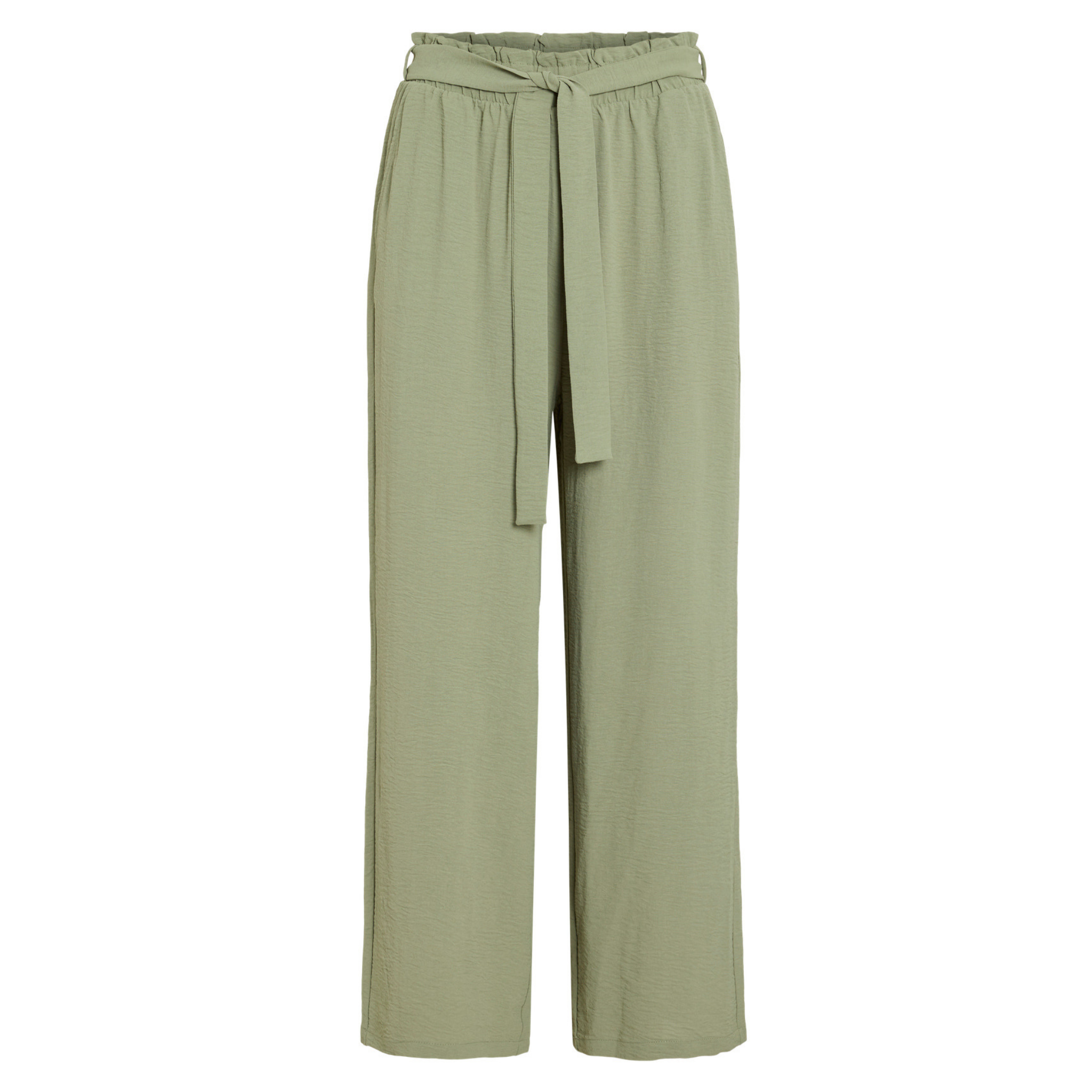 Womens Vila Oil Green Vijosa Belted Culotte Pants