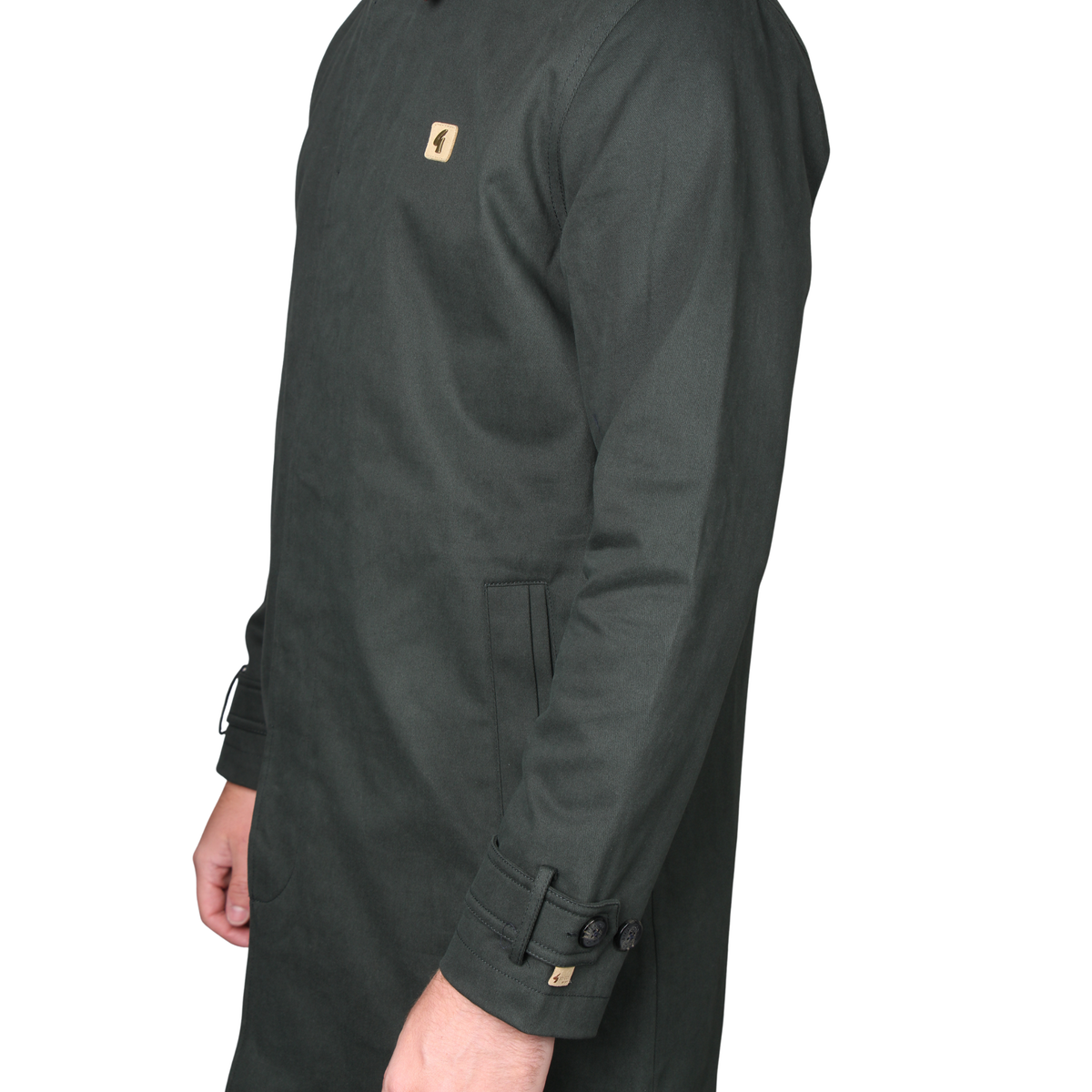 Mens Gabicci Vintage Dark Green Houghton Rain Mac