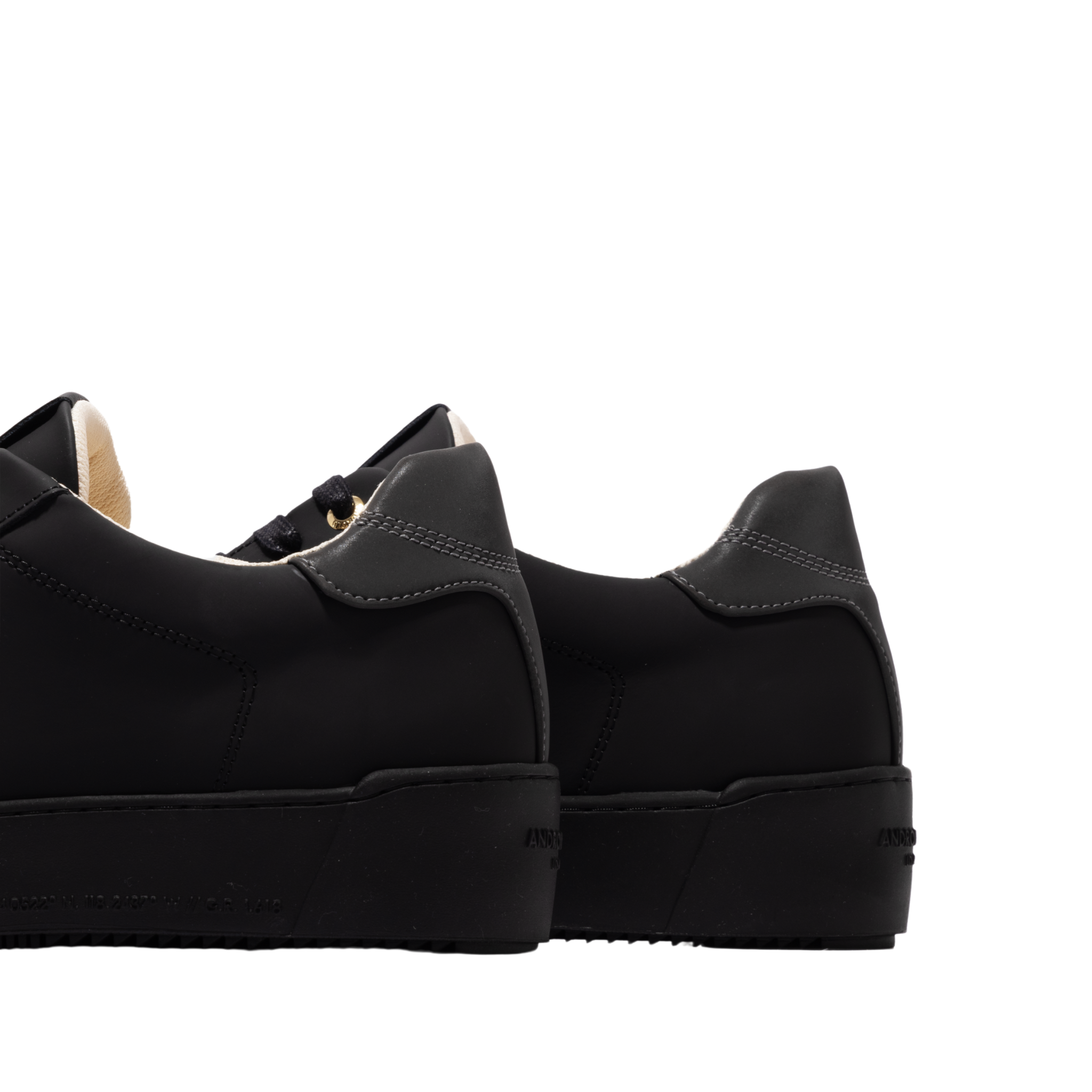 Mens Android Homme Black Zuma Gomma Leather Reflective Trainers