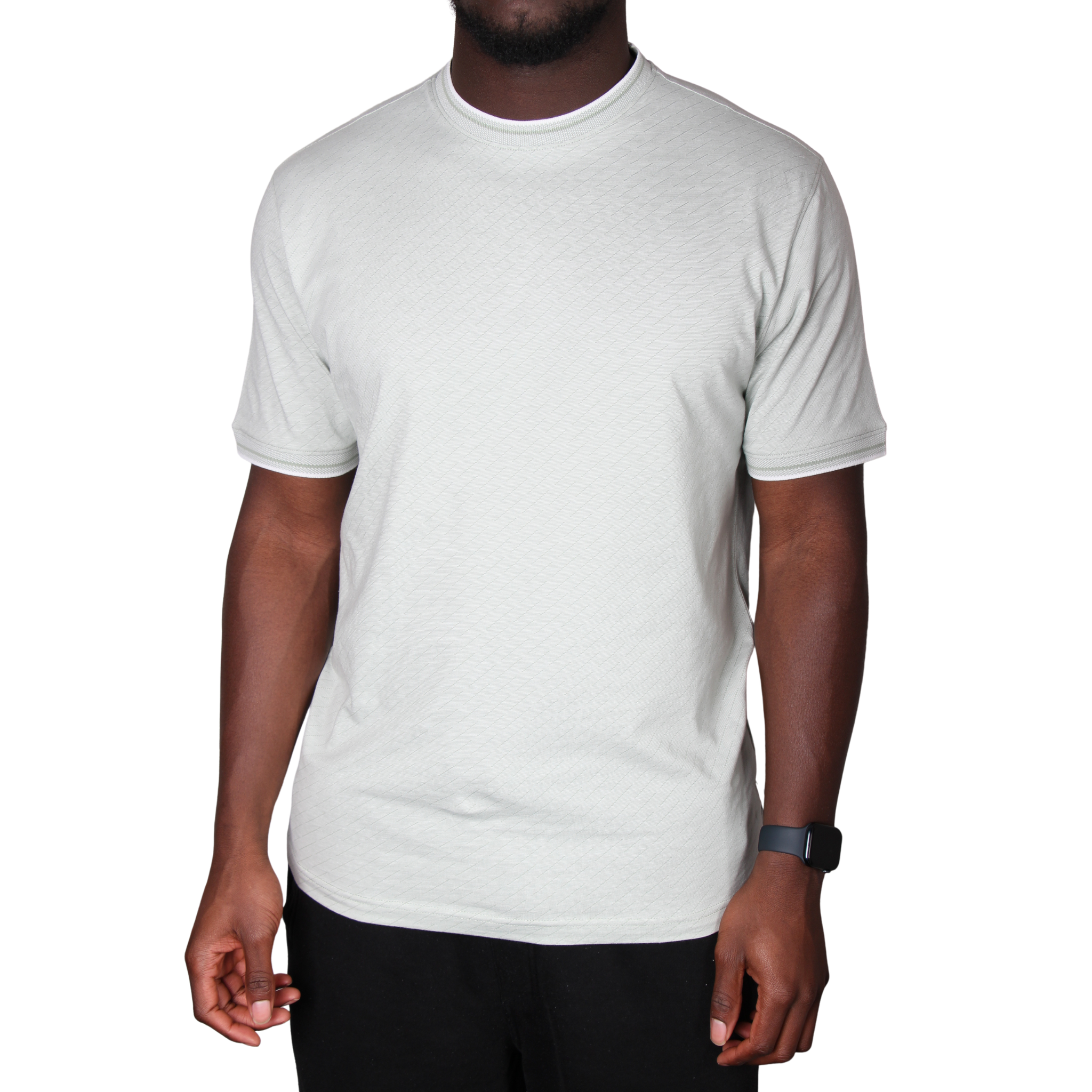 Mens Paul Smith Pale Green Textured Reg Fit S/s T Shirt