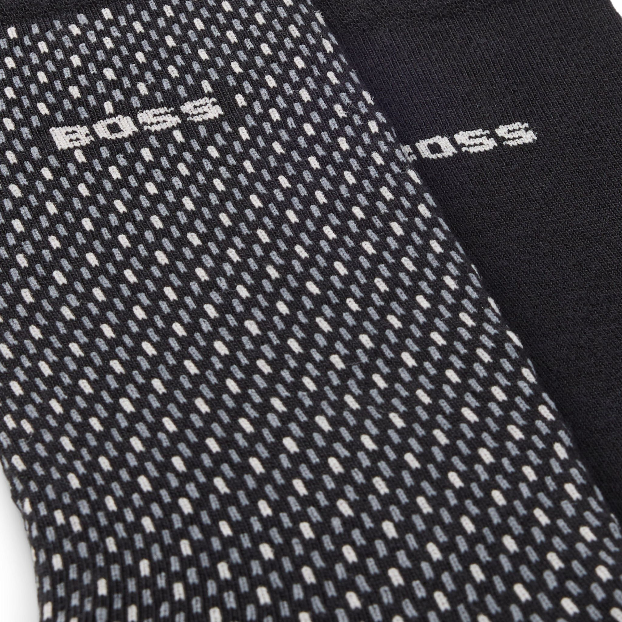 Mens BOSS Black 2PK RS Minipattern CC Socks