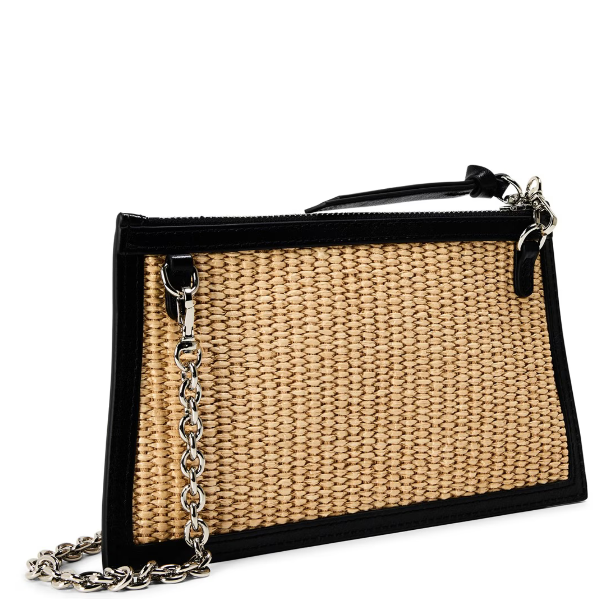 Womens Vivienne Westwood Natural Raffia Small Flat Zip Clutch Bag