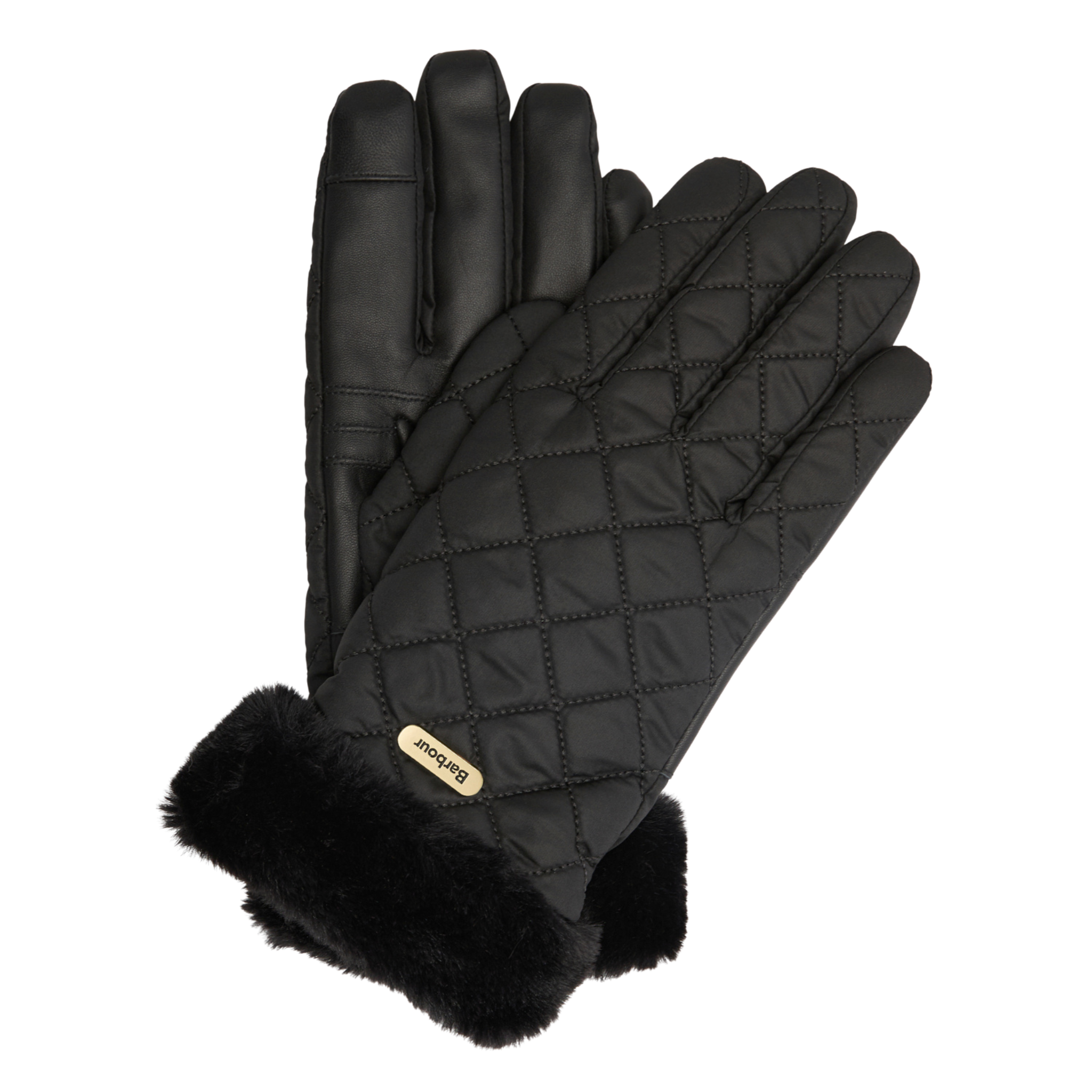 Womens Barbour Black Norwood Gloves