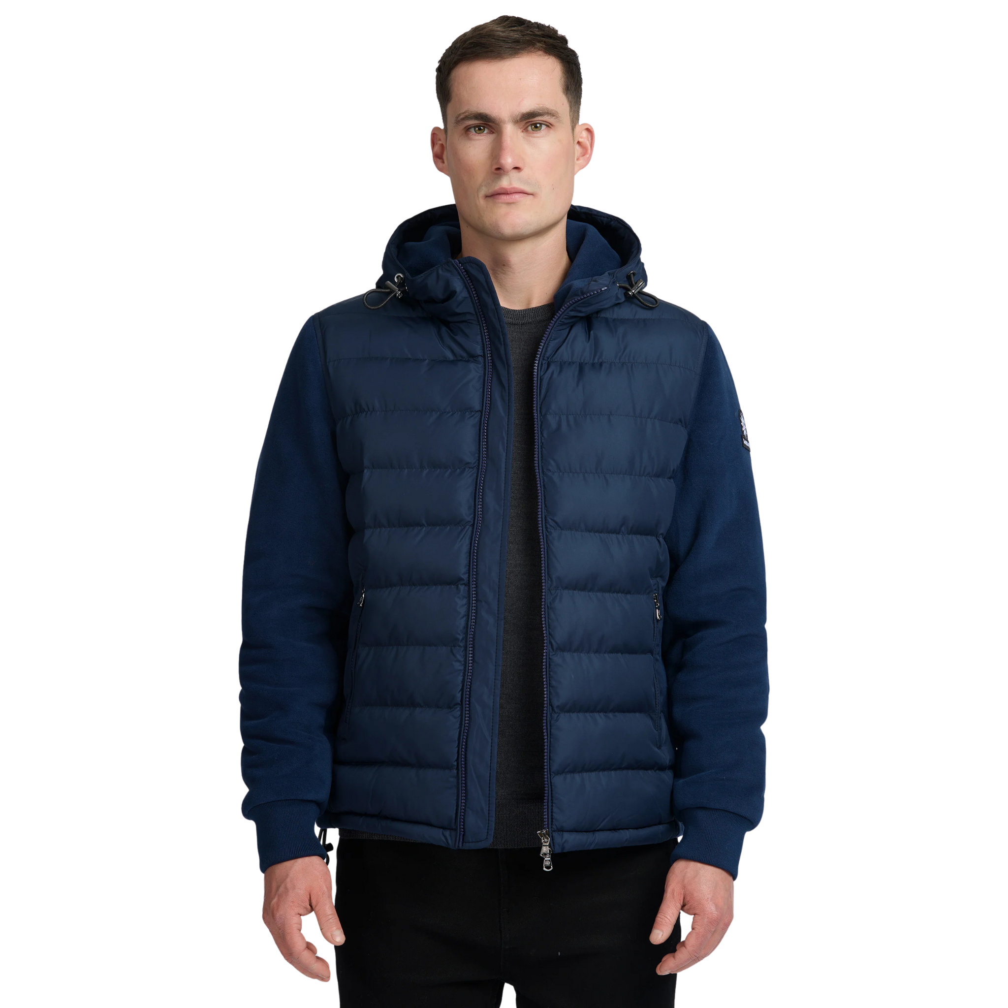 Mens Sandbanks Navy Outlander Hybrid Puffer Jacket