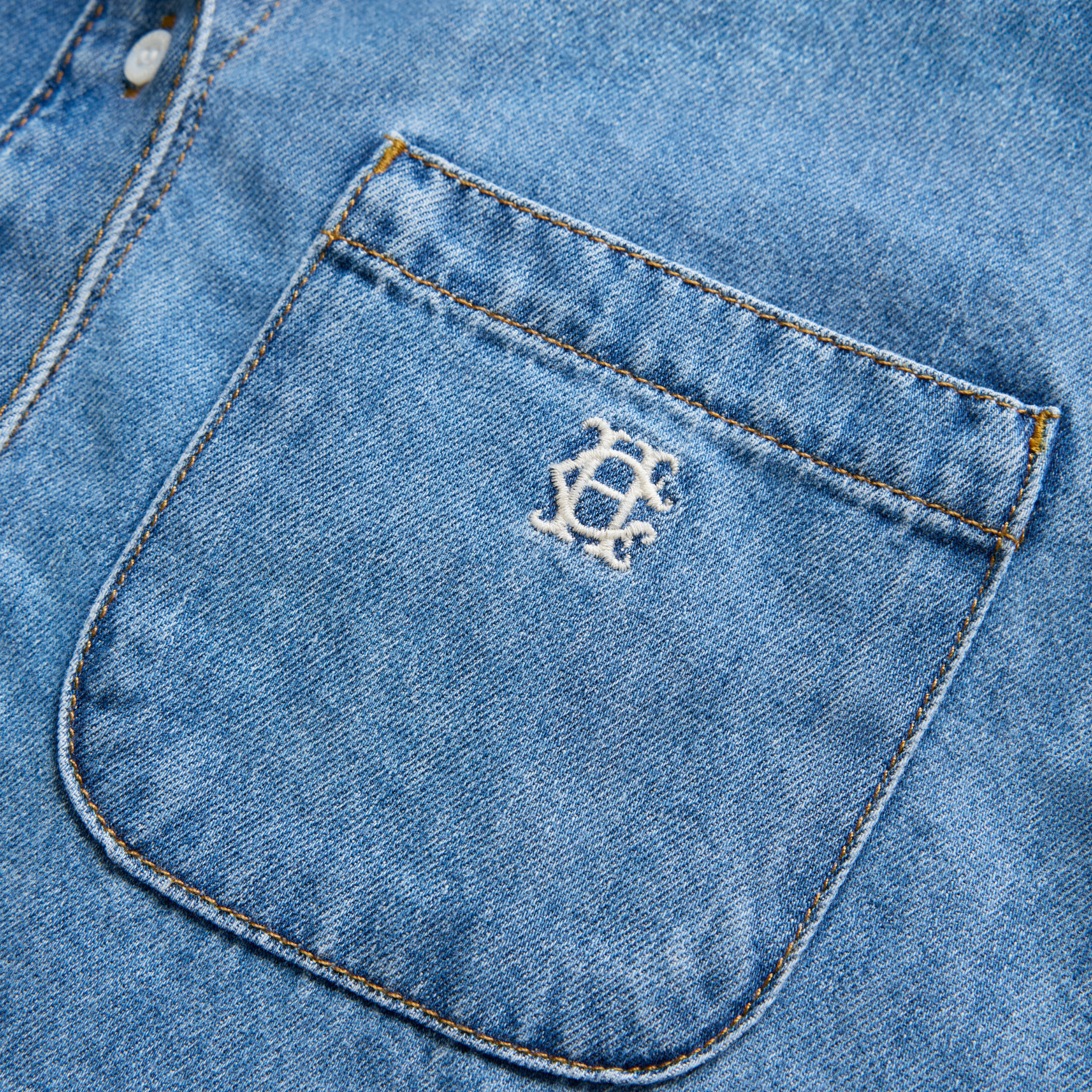 Womens Holland Cooper Mid Quartz Cropped Denim Shirt