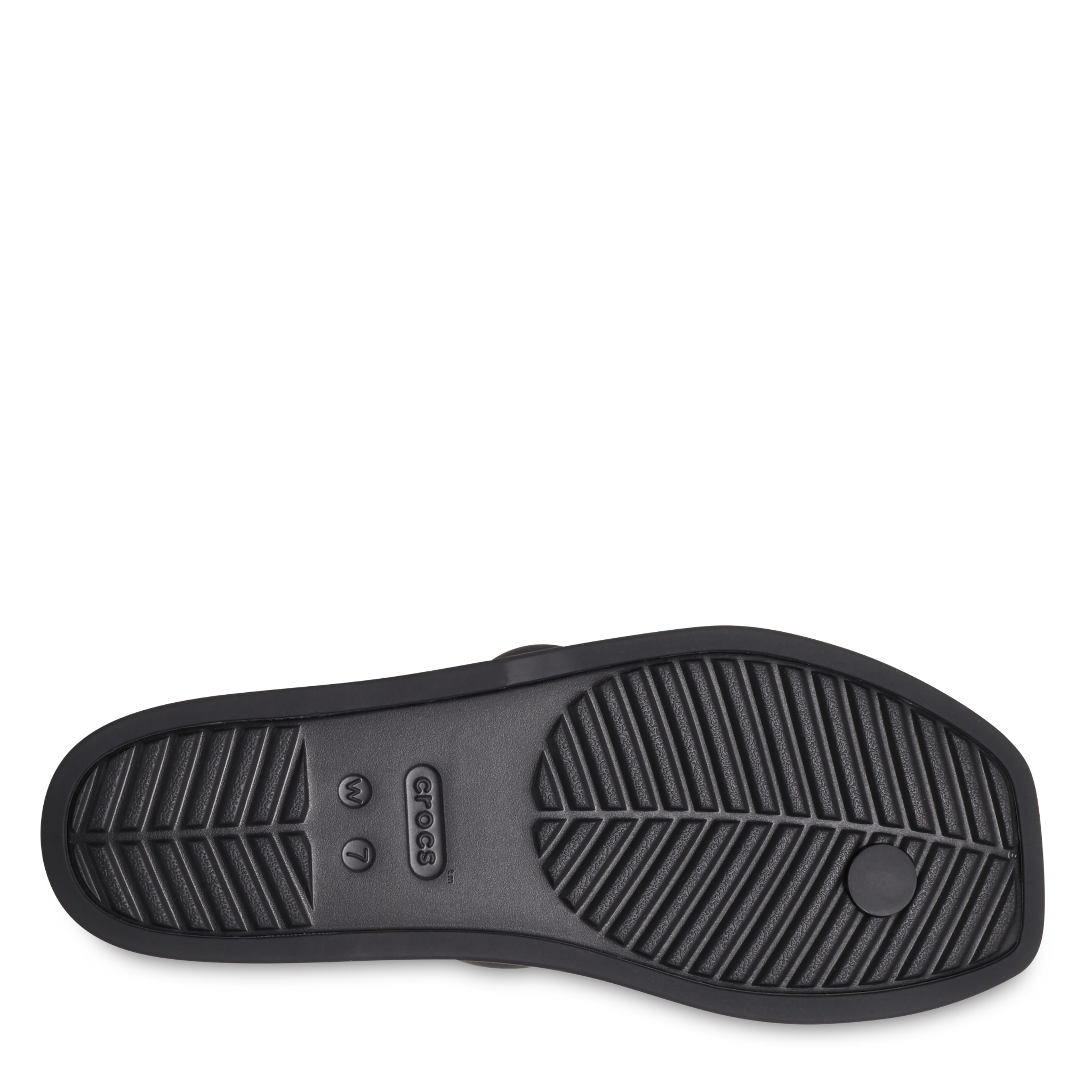 Womens Crocs Black Miami Toe Loop Sandals