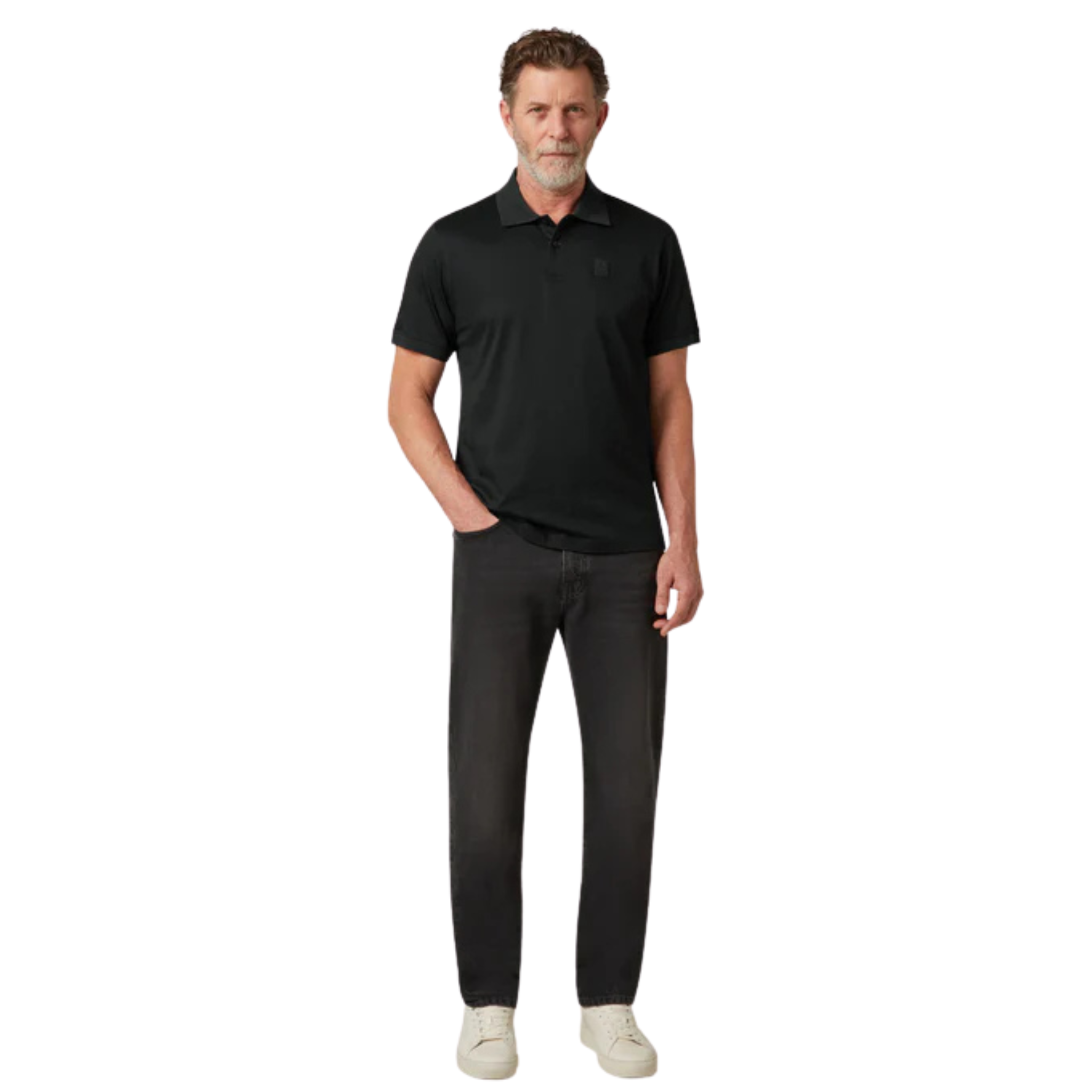 Mens Belstaff Black Steel S/s Polo Shirt