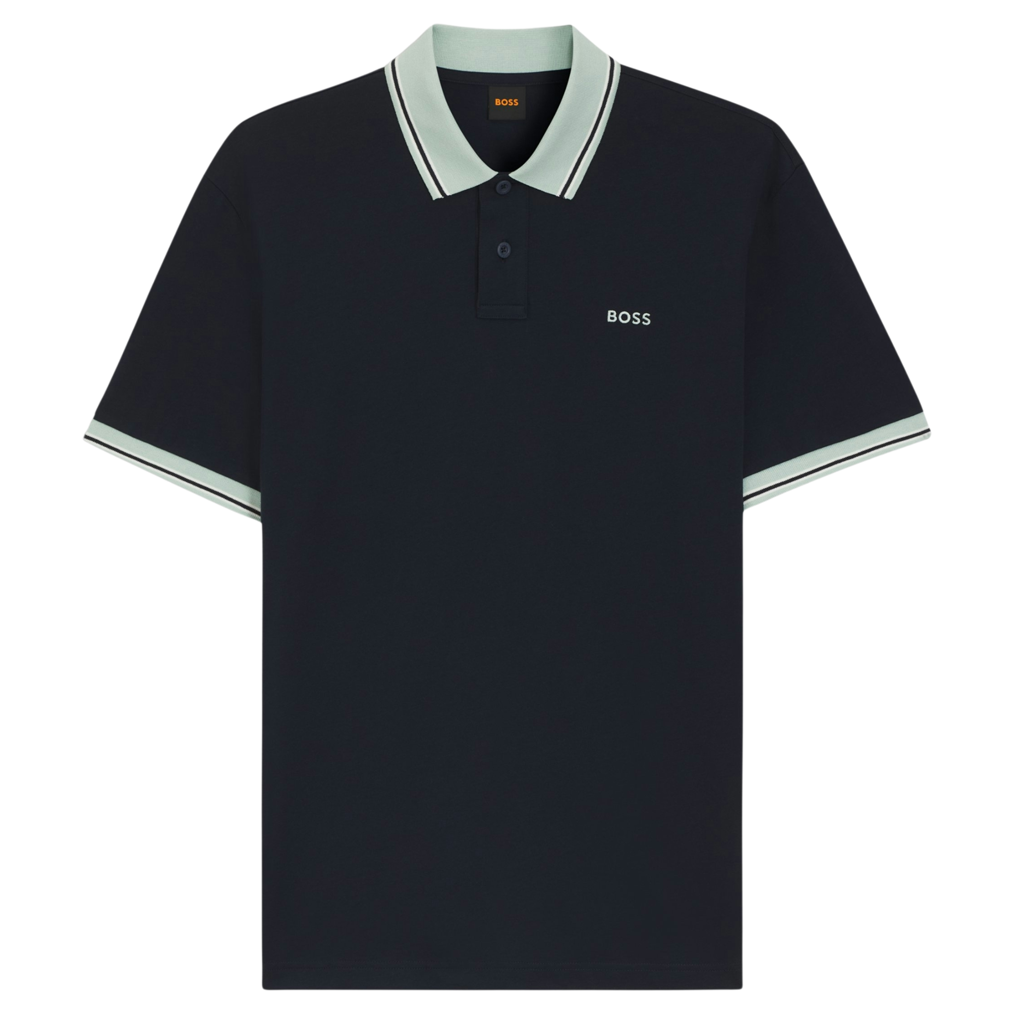 Mens BOSS Dark Blue Pe_Blocks S/s Polo Shirt