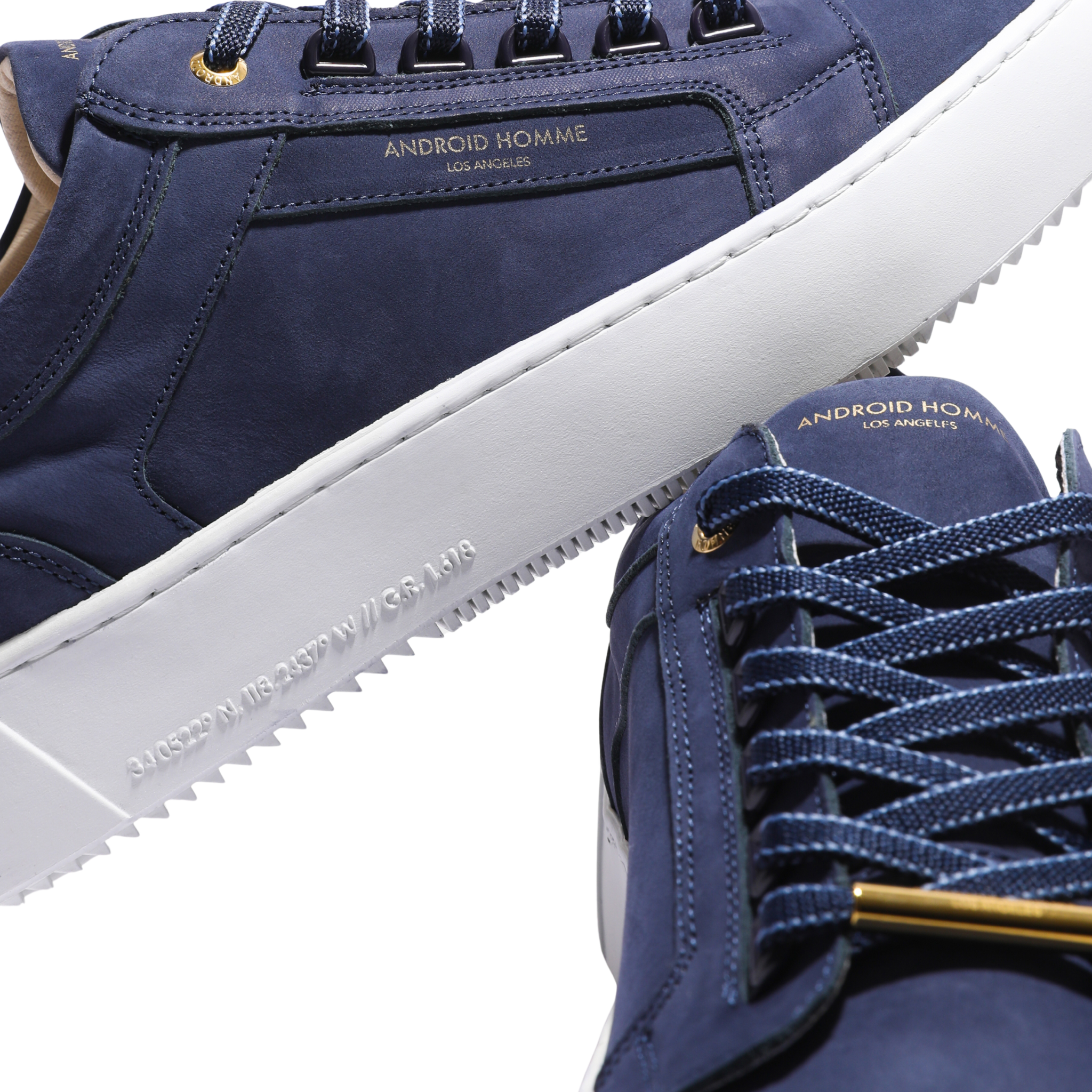 Mens Android Homme Ink Venice Nubuck/Gold Trainers