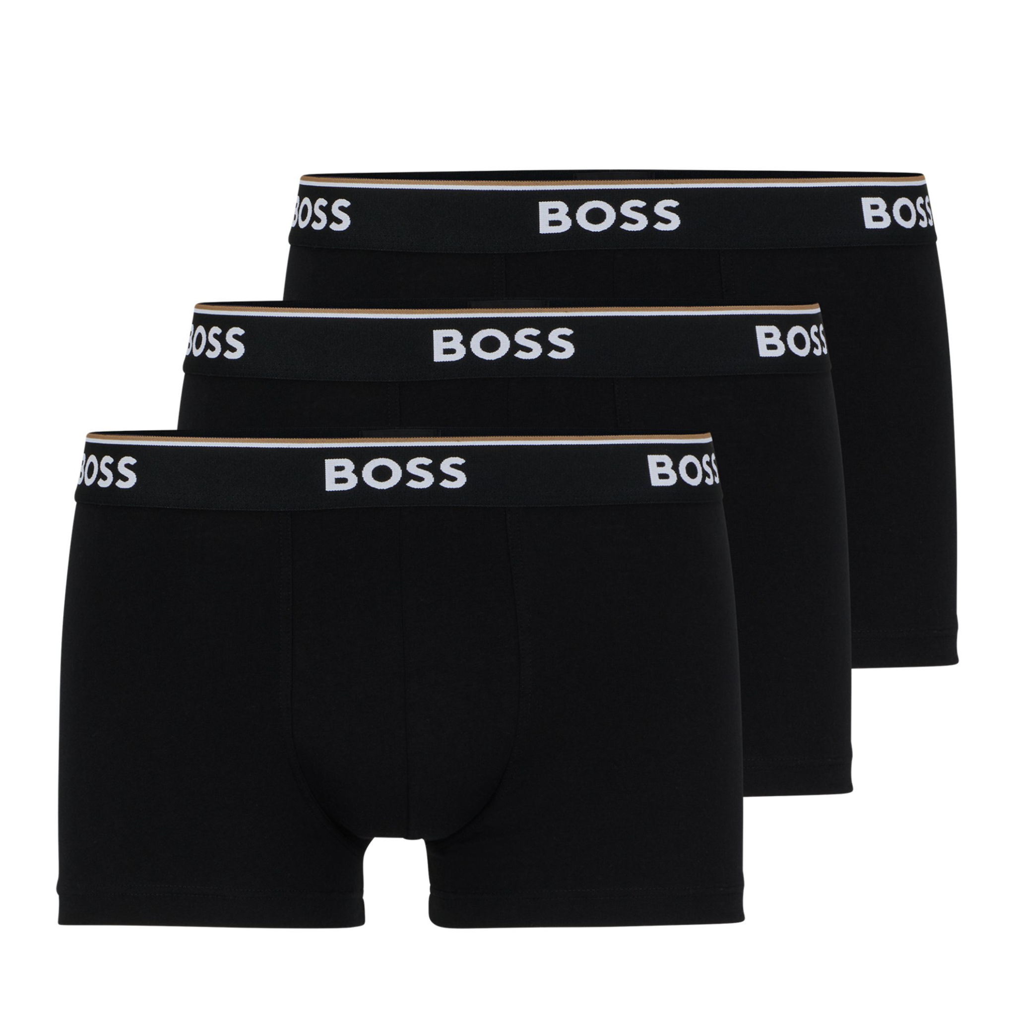 Mens BOSS Black 3PK Power Trunks