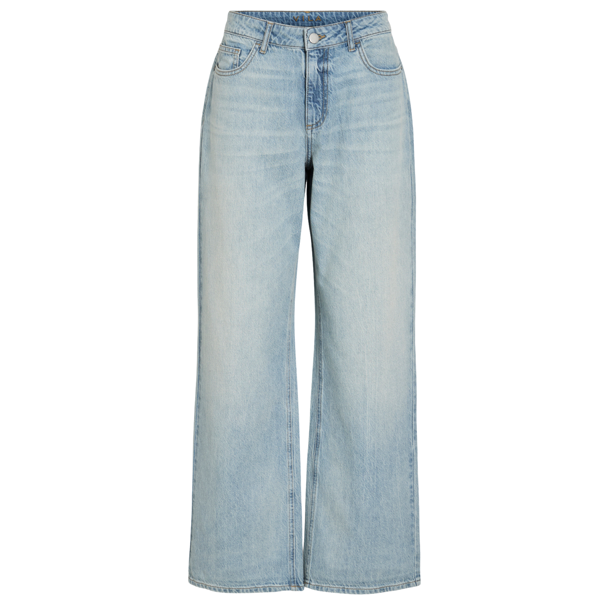 Womens Vila Light Blue Denim Vipalma Wide Jeans