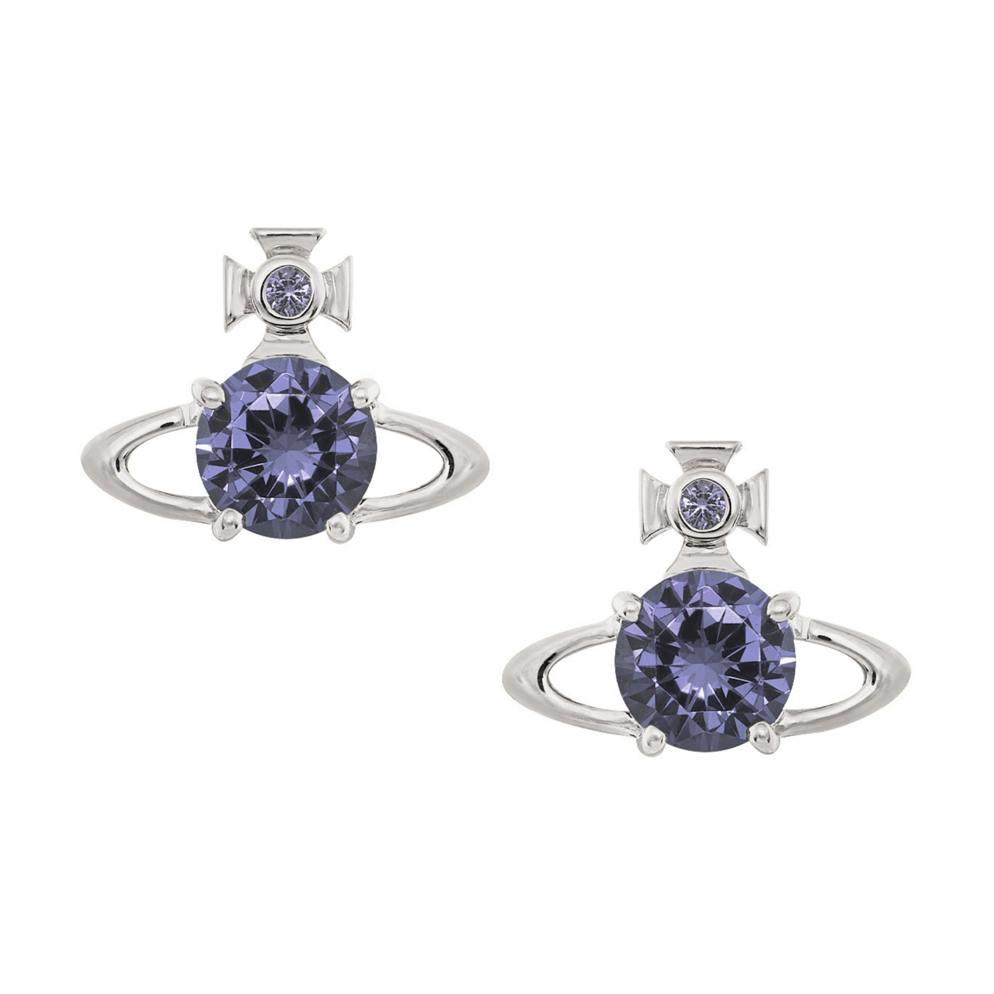 Vivienne Westwood Platinum/Lavender Reina Earrings