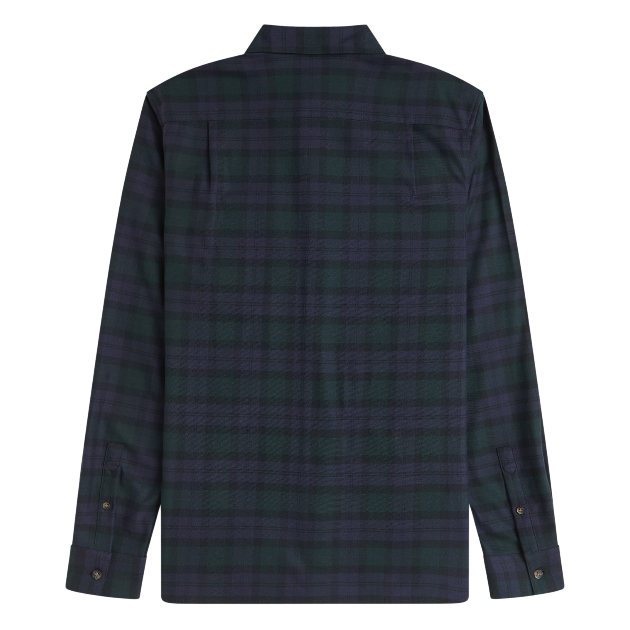Mens Fred Perry Blackwatch Tartan Brushed Twill L/s Shirt