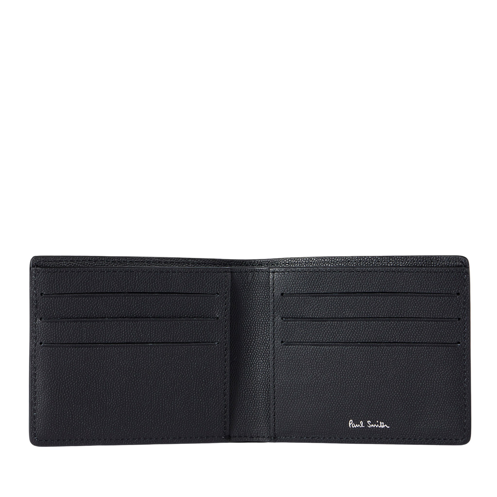 Mens Paul Smith Black Leather Zebra Badge Billfold Wallet