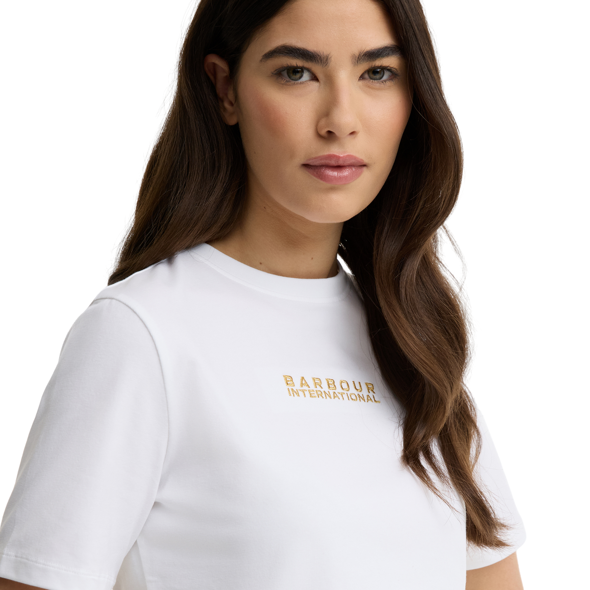 Womens Barbour International White Nova S/s T Shirt