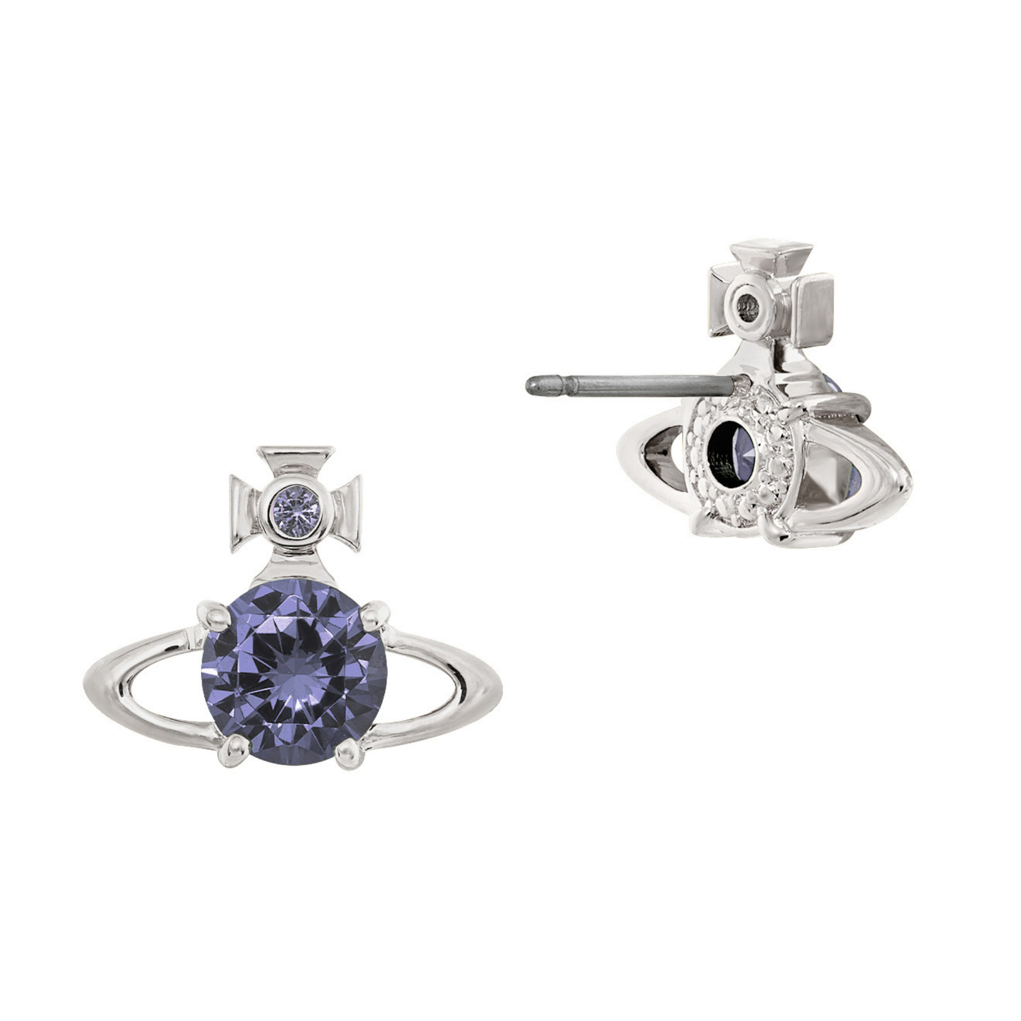 Vivienne Westwood Platinum/Lavender Reina Earrings