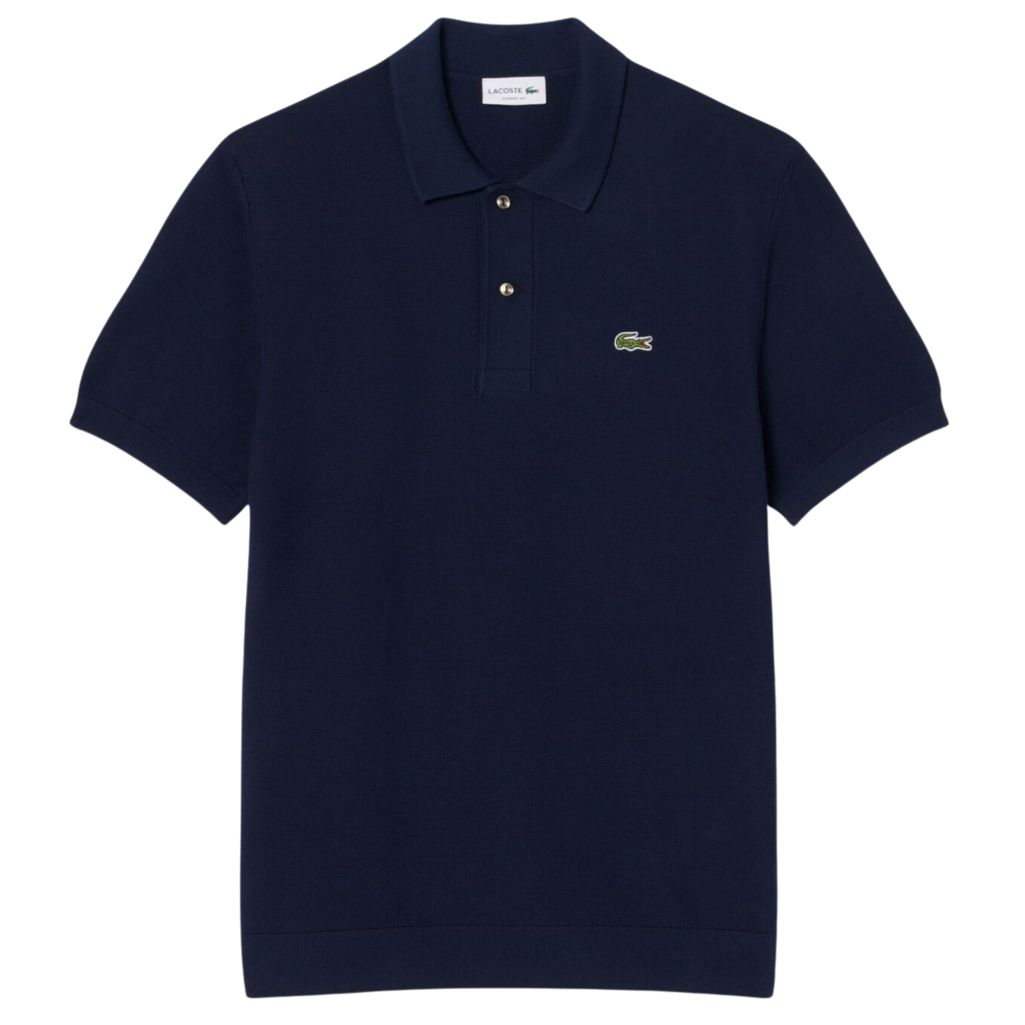 Mens Lacoste Navy Fine Knit Cotton S/s Polo