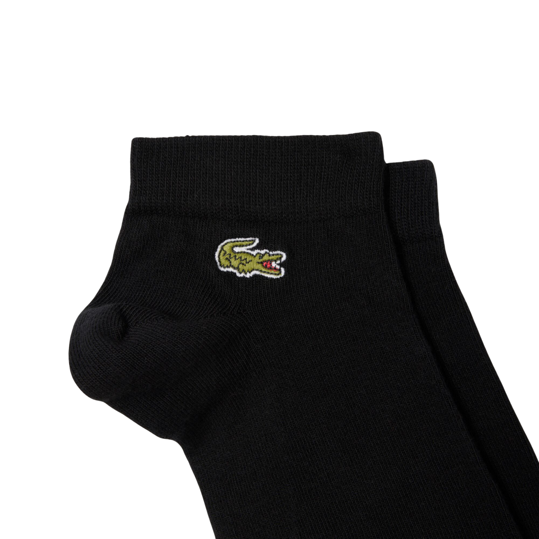 Mens Lacoste Black 3 Pack Trainer Socks