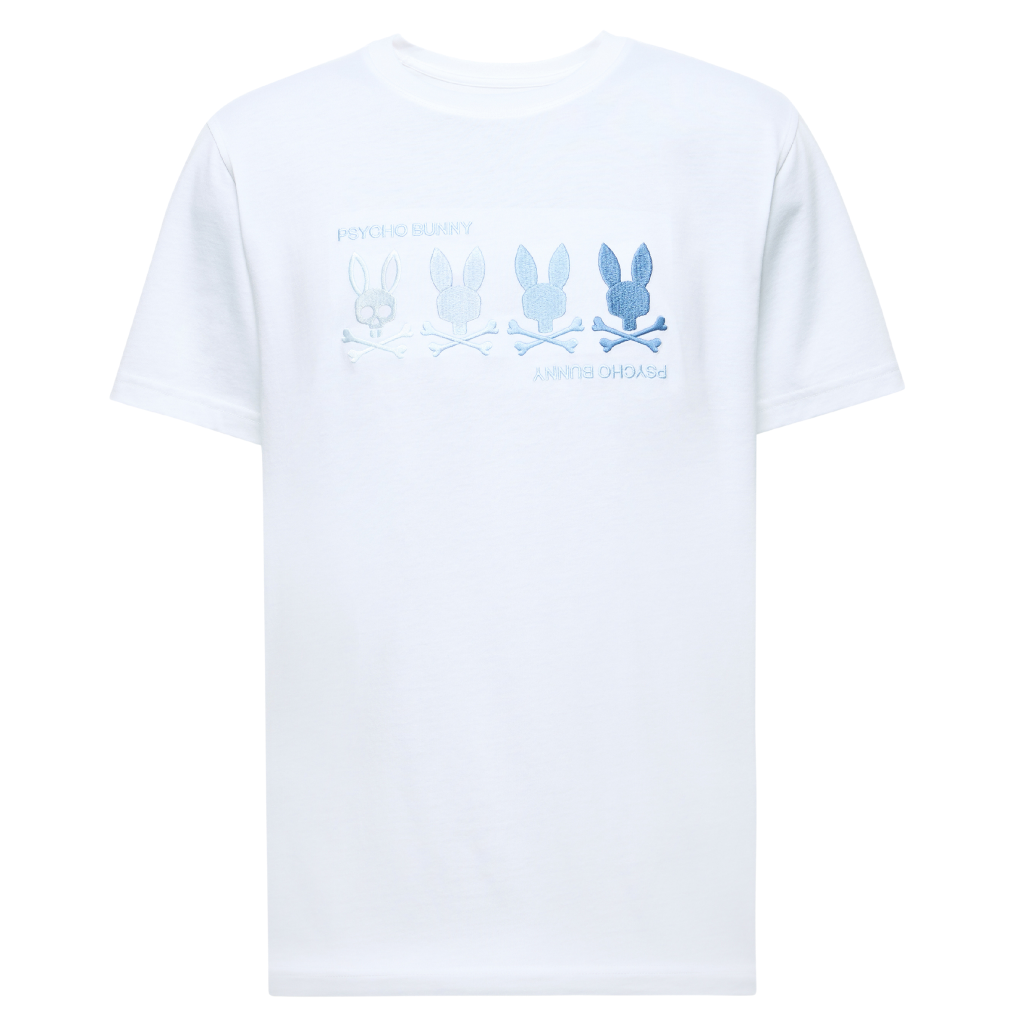 Mens Psycho Bunny White Oceania Embroidered Graphic S/s T Shirt