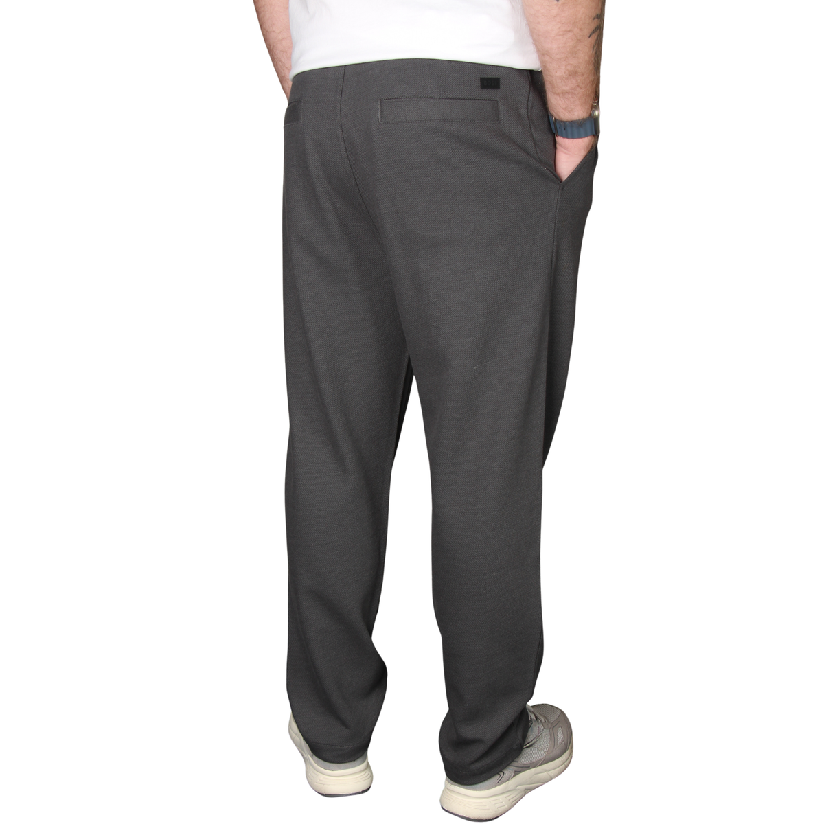 Mens BOSS Dark Grey Se_Baltic Jersey Trousers