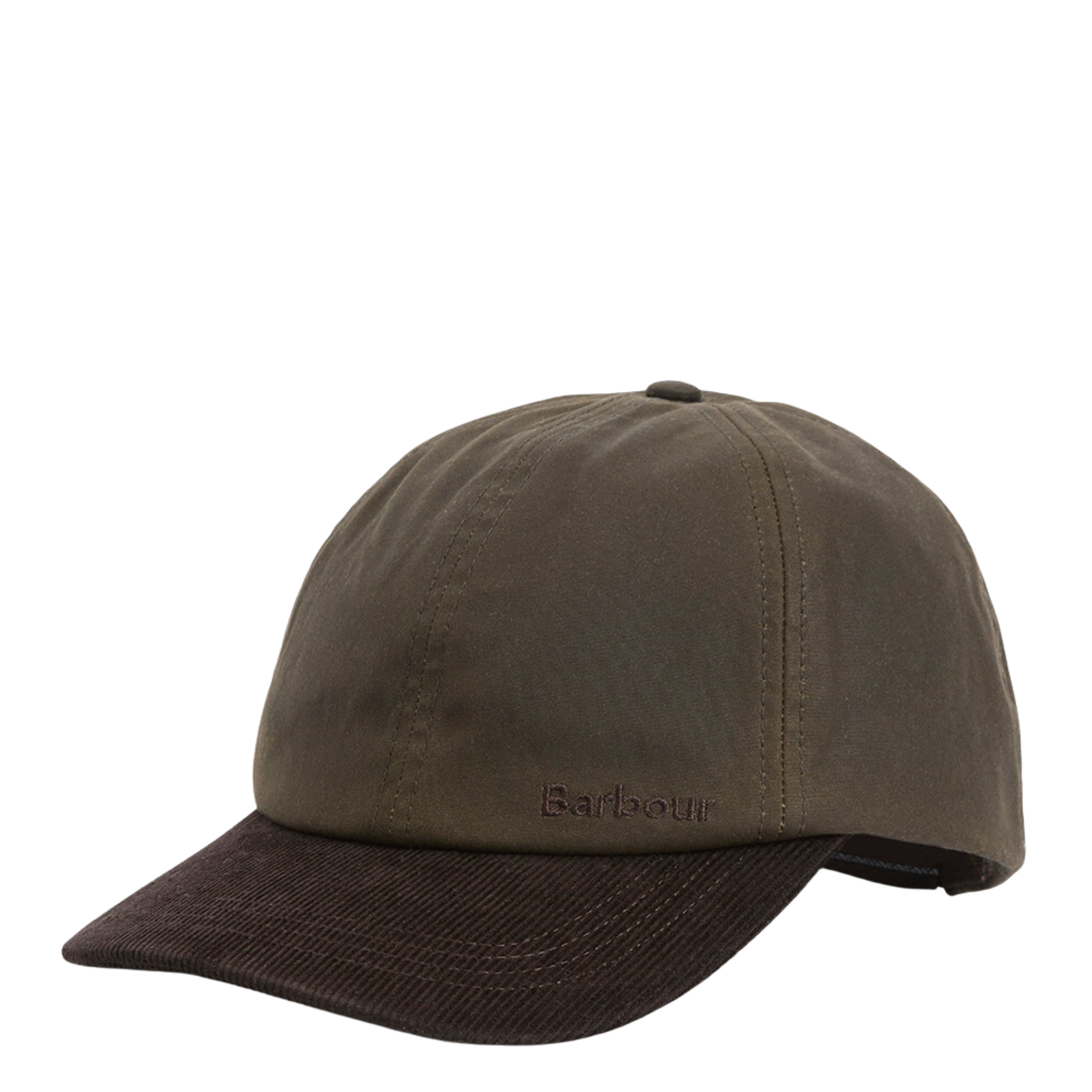 Mens Barbour Olive/Brown Ashby Wax Cap