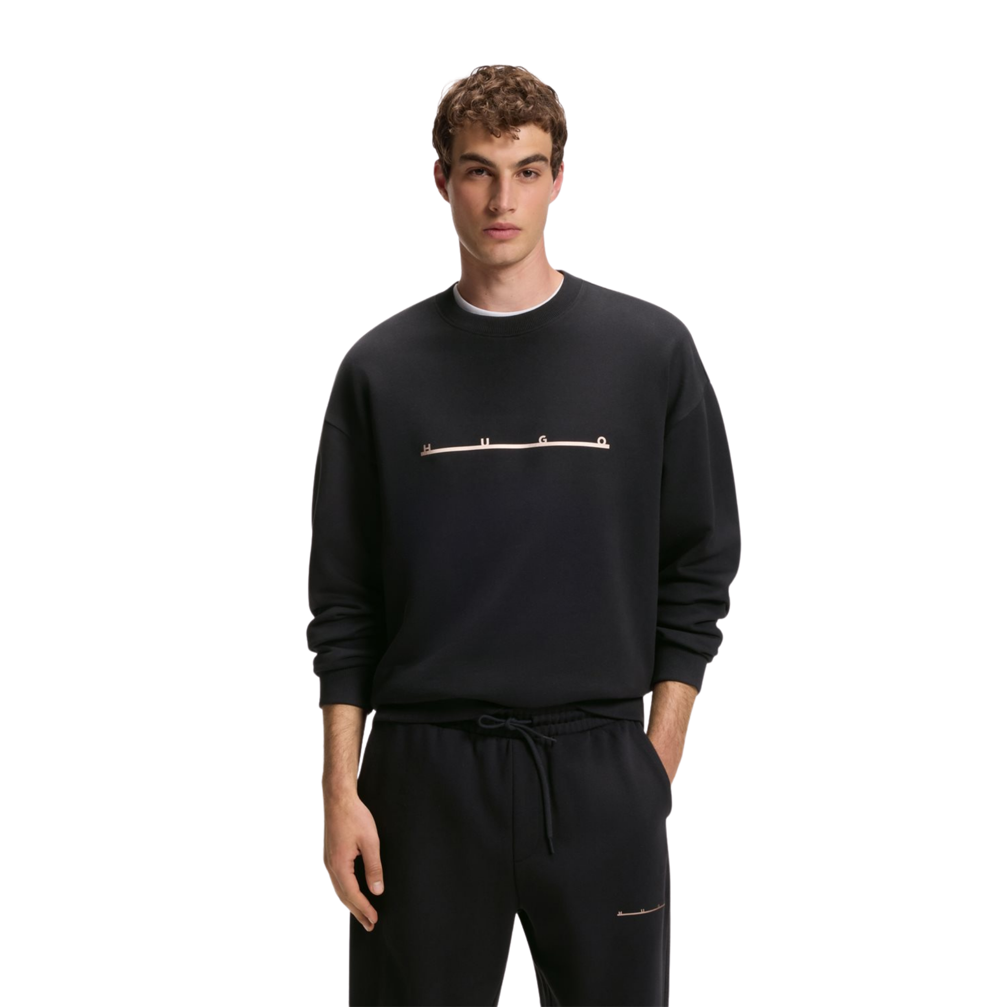 Mens HUGO Black Datrisweat Sweatshirt