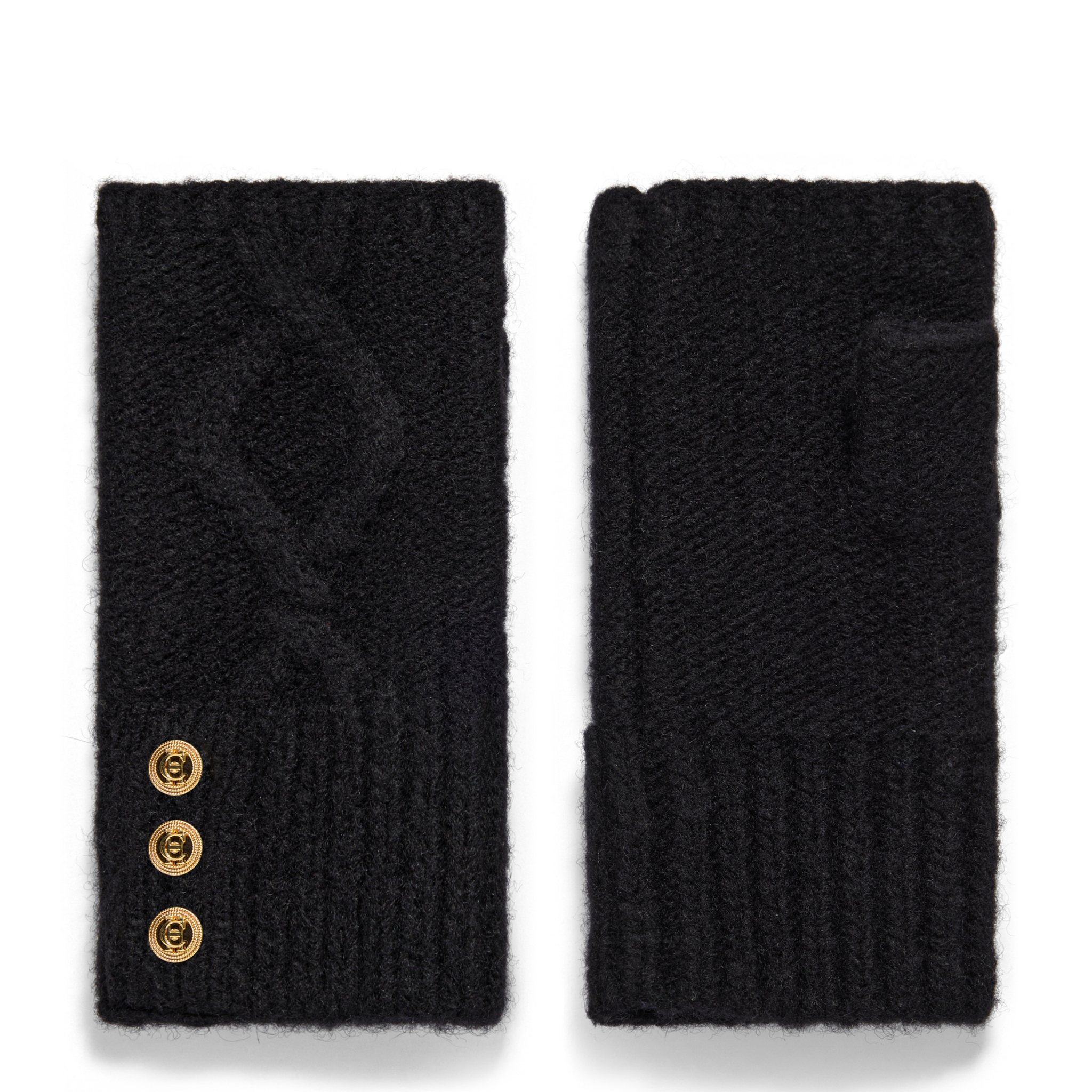 Womens Holland Cooper Black Sloane Fingerless Gloves