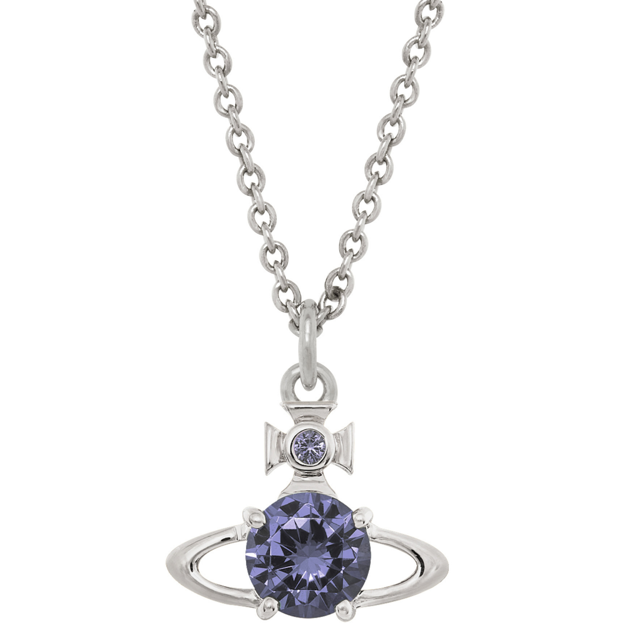 Vivienne Westwood Platinum/Lavender Reina Pendant Necklace