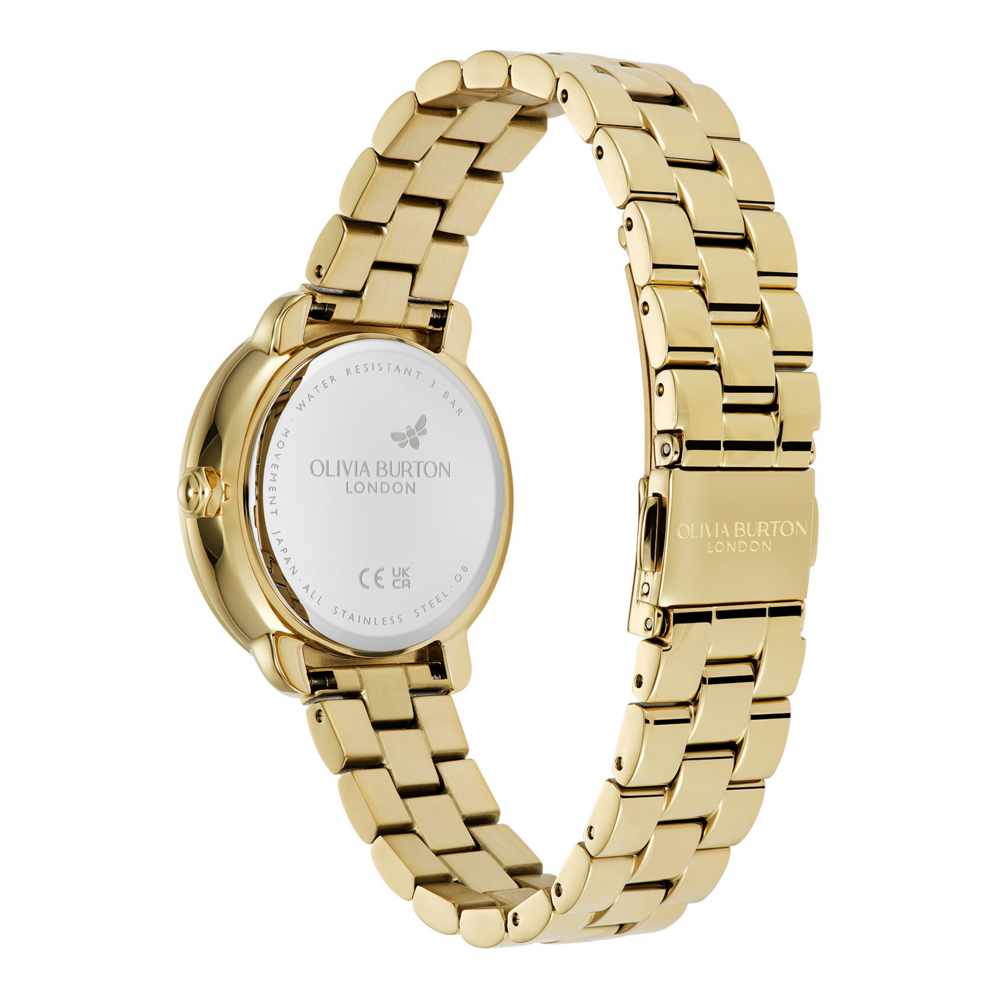 Womens Olivia Burton Gold/Black Moonphase Bracelet Watch