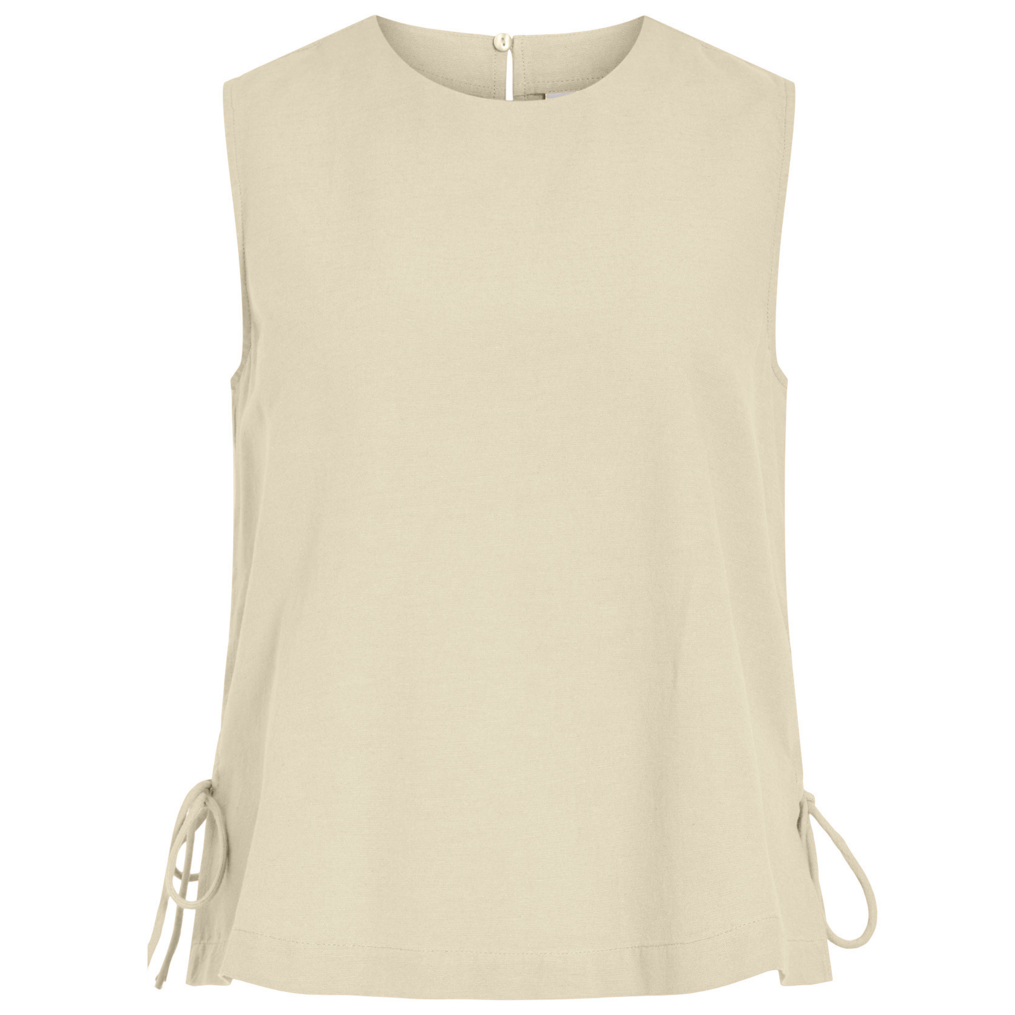 Womens Vila Super Light Natural Viprisilla Tie Side Top