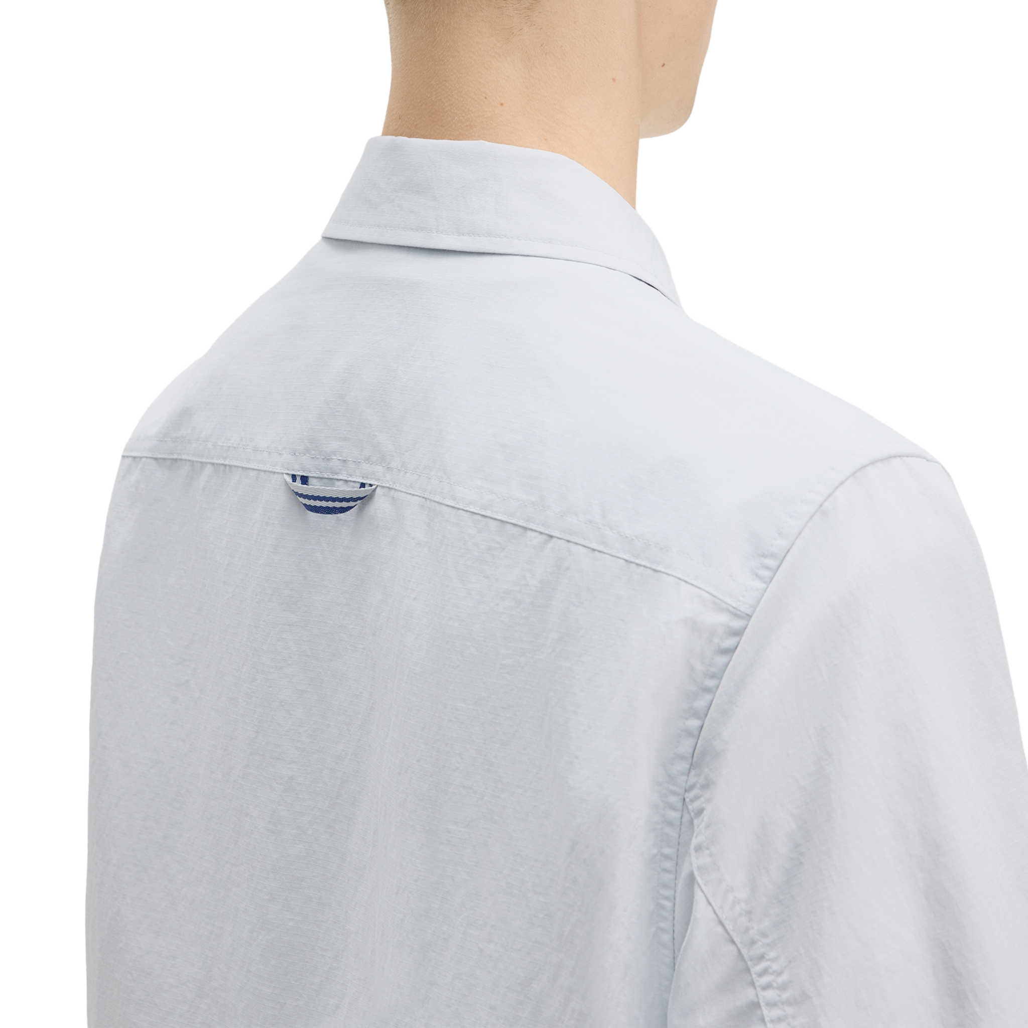 Mens Fred Perry Dusky Blue Ripstop Pocket Overshirt
