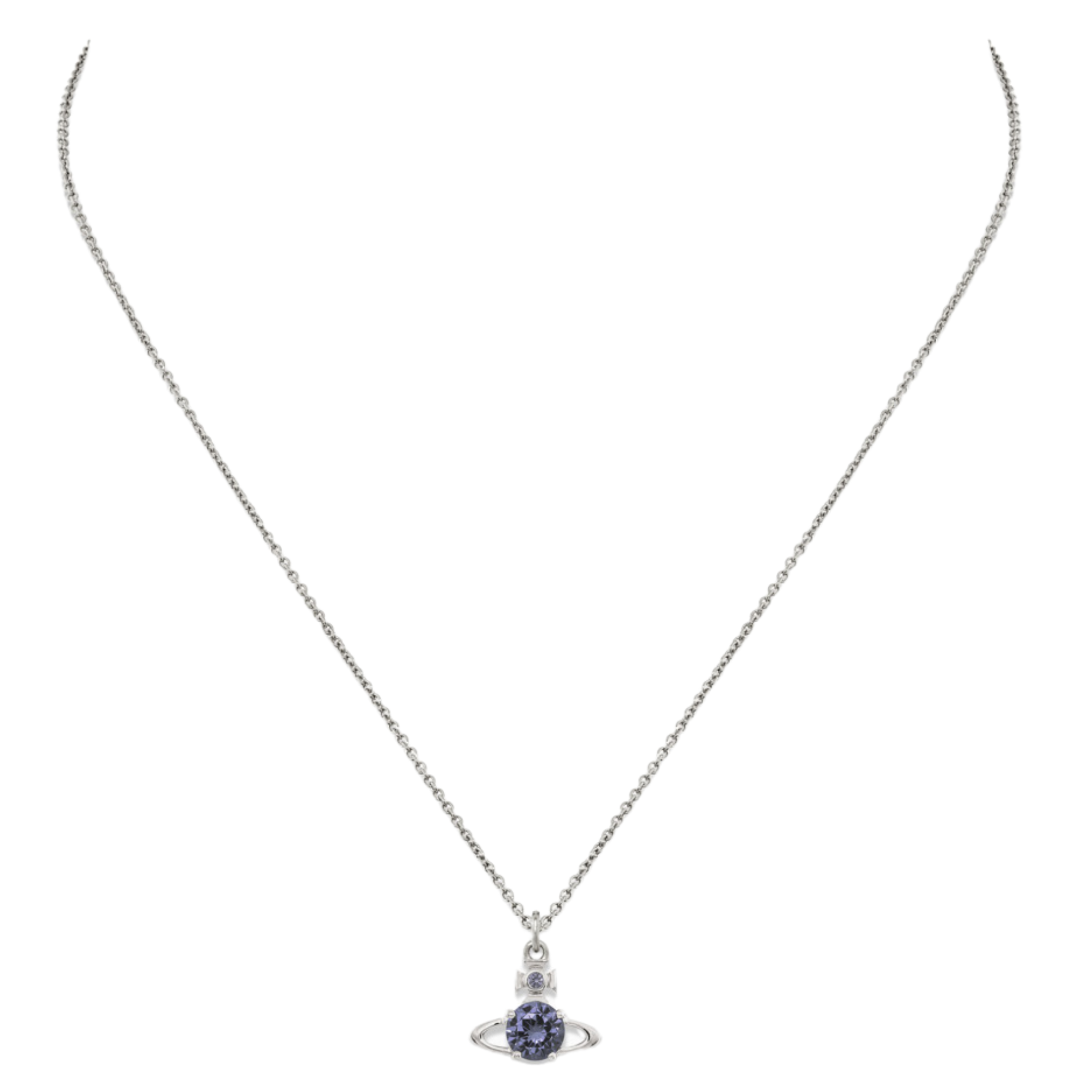 Vivienne Westwood Platinum/Lavender Reina Pendant Necklace