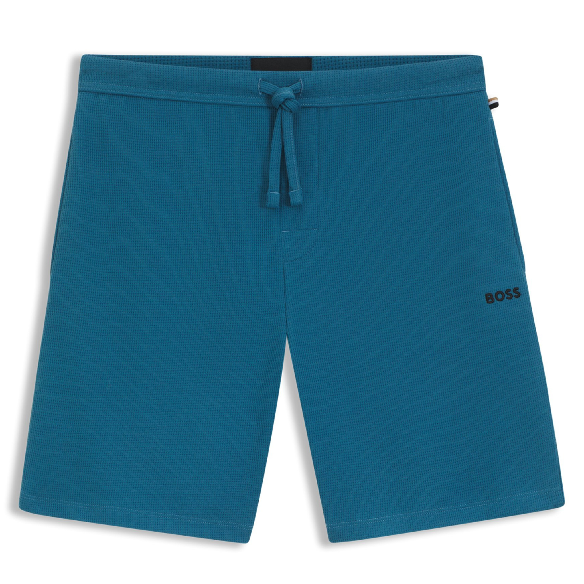 Mens BOSS Blue Waffle Lounge Shorts