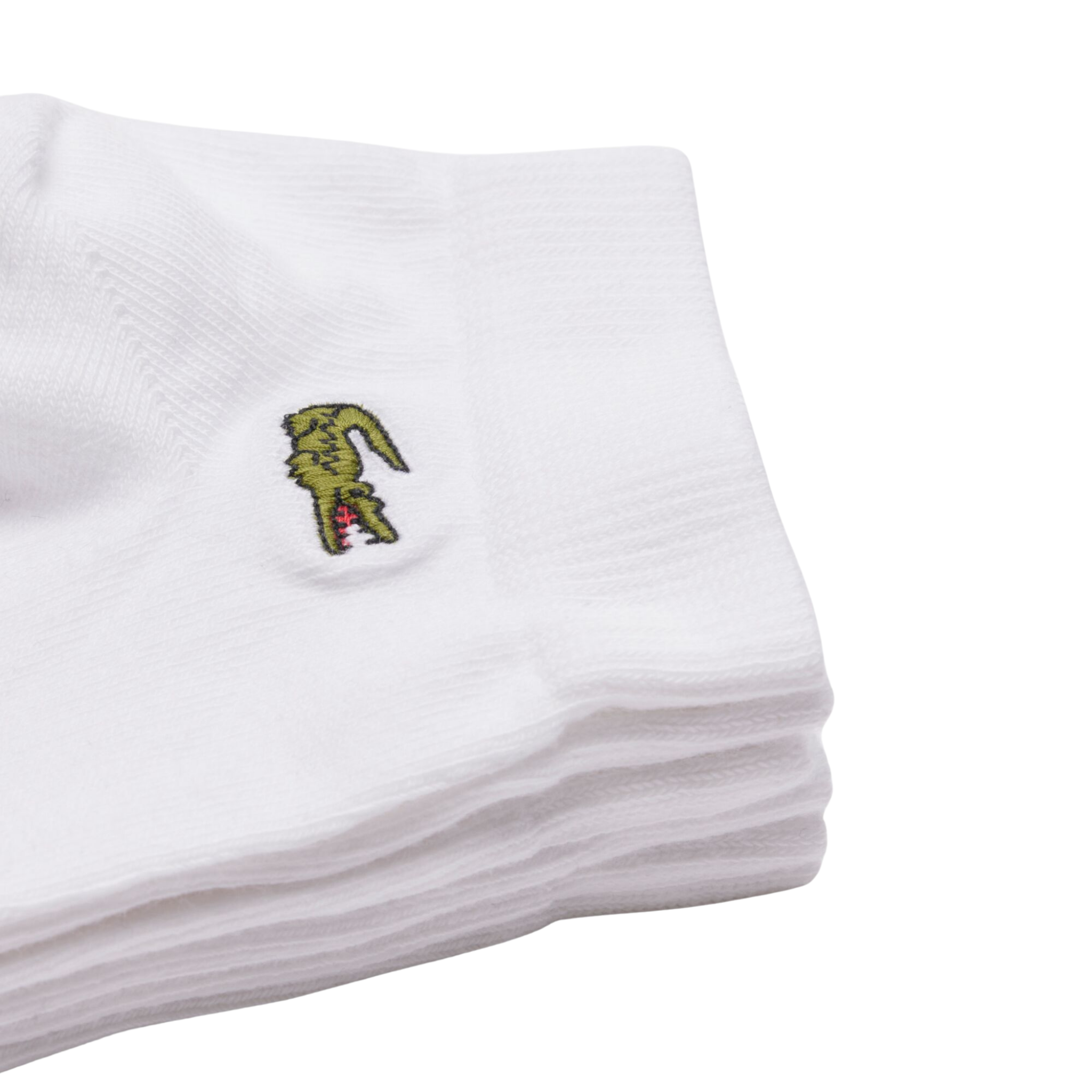 Mens Lacoste White 3 Pack Trainer Socks