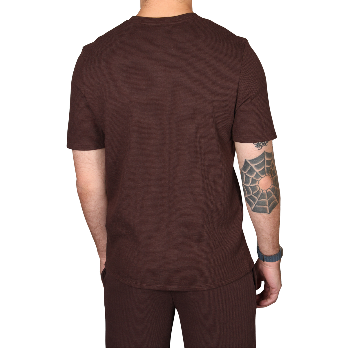 Mens BOSS Dark Brown Waffle S/s T Shirt