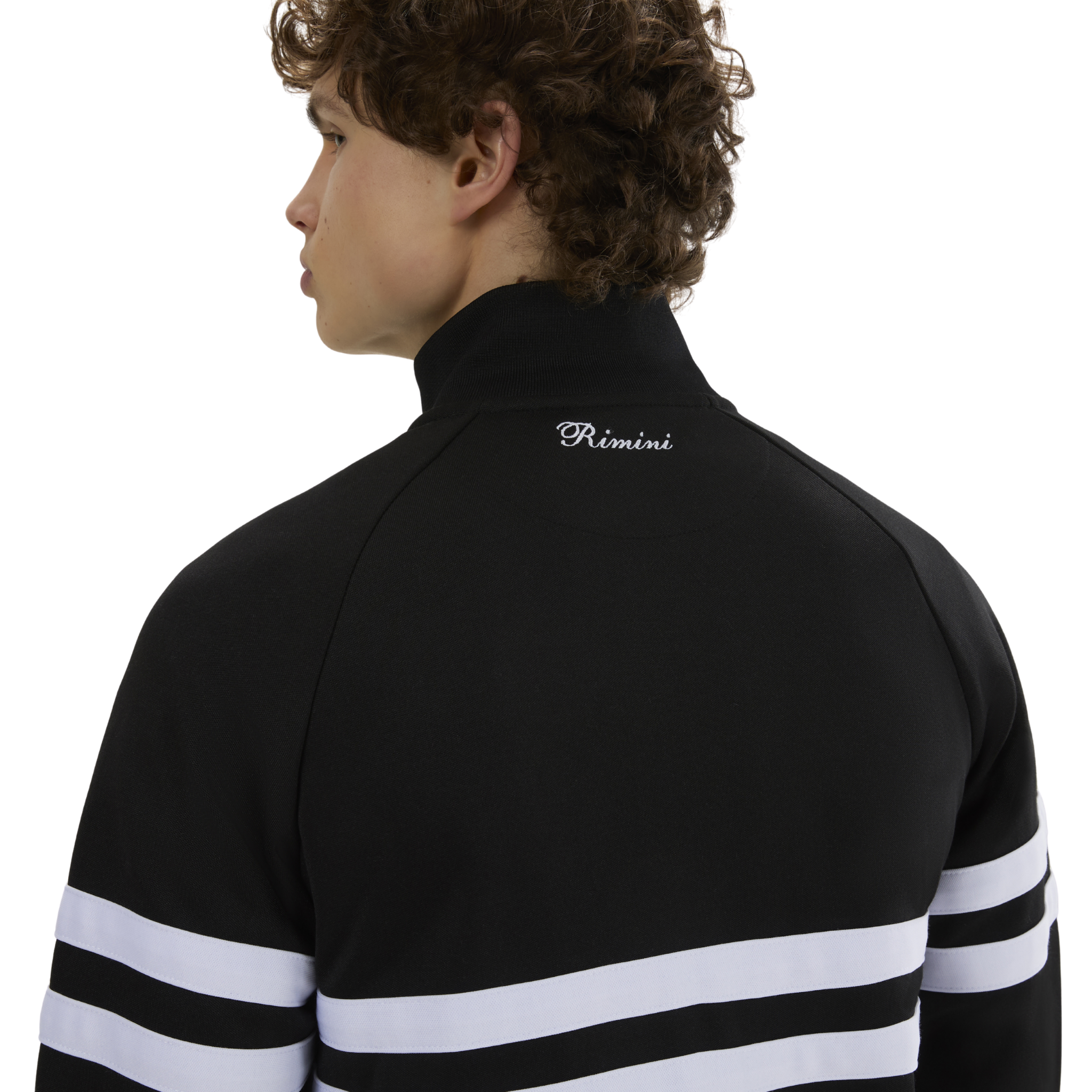 Mens Ellesse Black/White Rimini Track Jacket