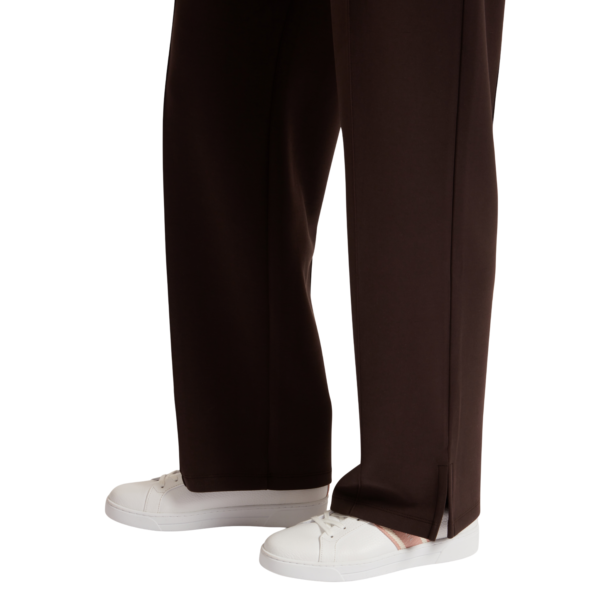 Womens Ted Baker White/Brown Bailly Webbing Detail Trainers