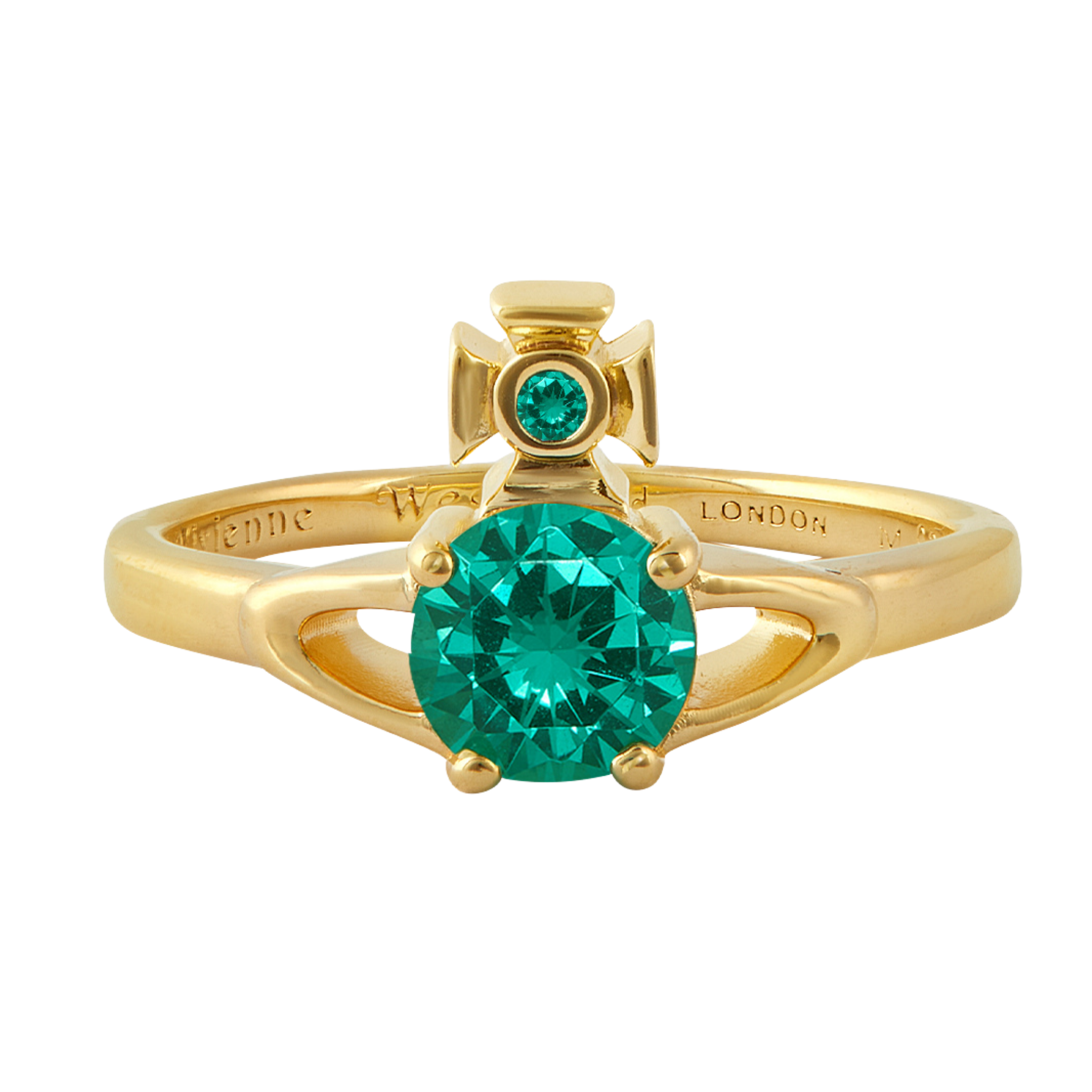 Vivienne Westwood Gold/Turquoise CZ Reina Petite Ring