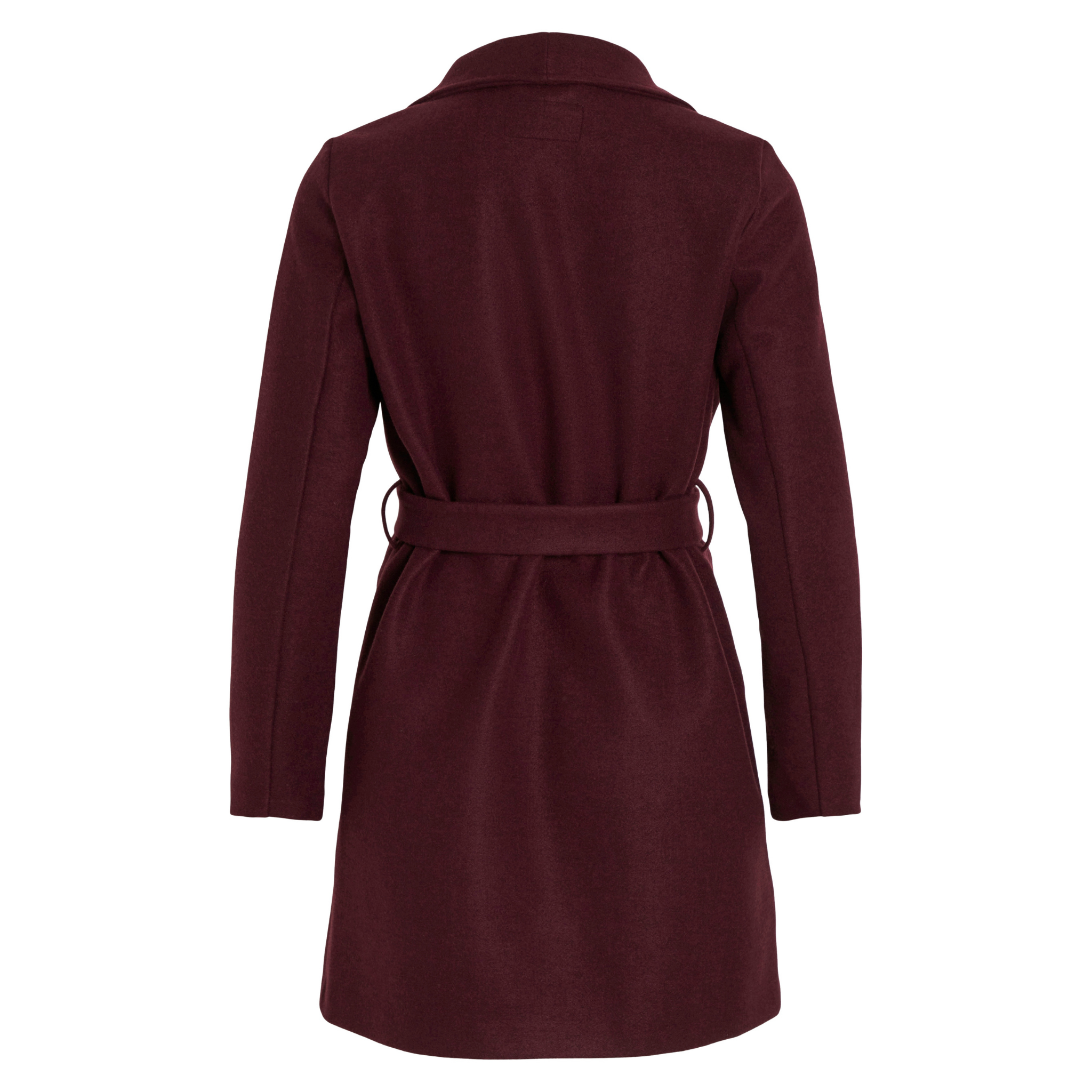 Womens Vila Winetasting Vicooley Belted Mid Coat