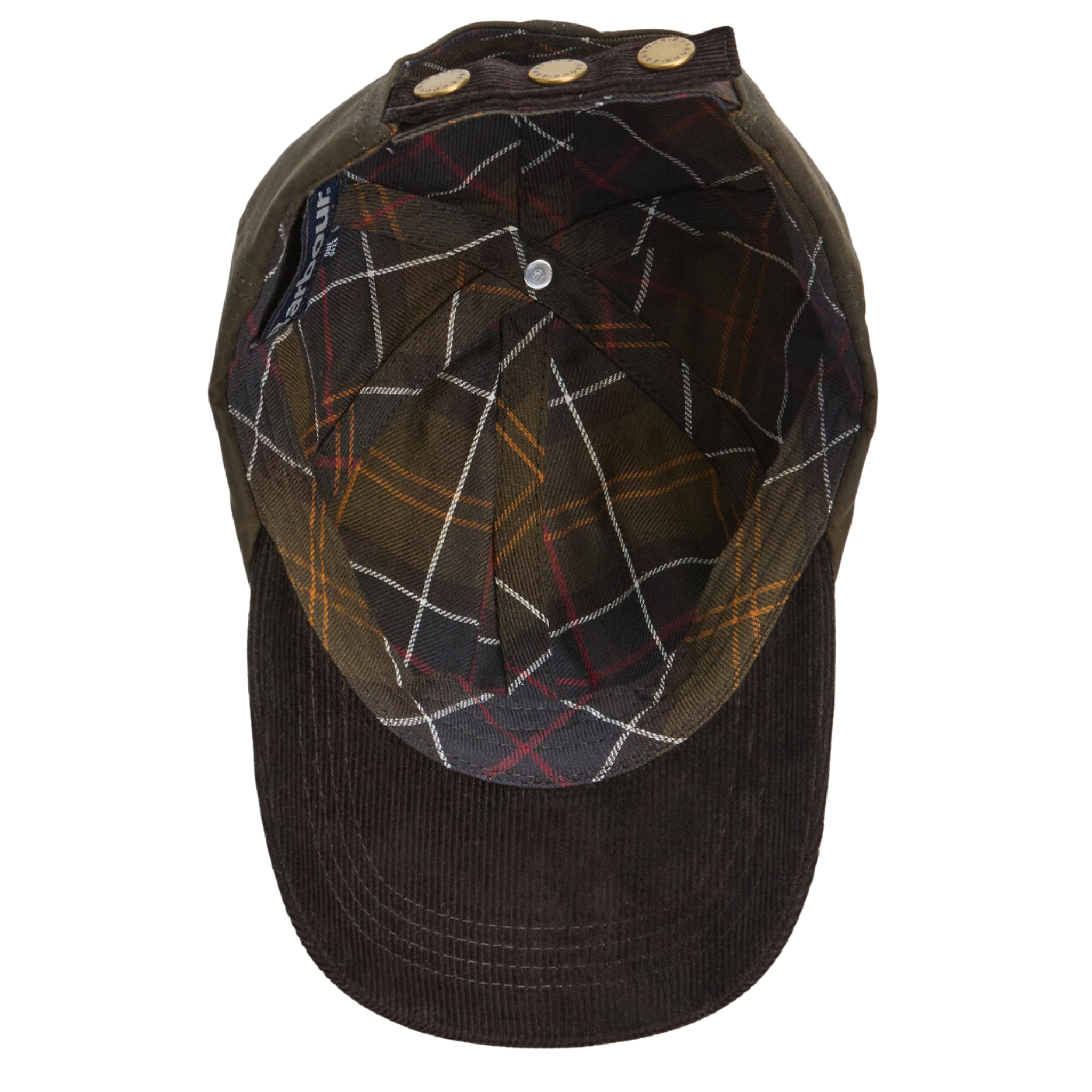 Mens Barbour Olive/Brown Ashby Wax Cap