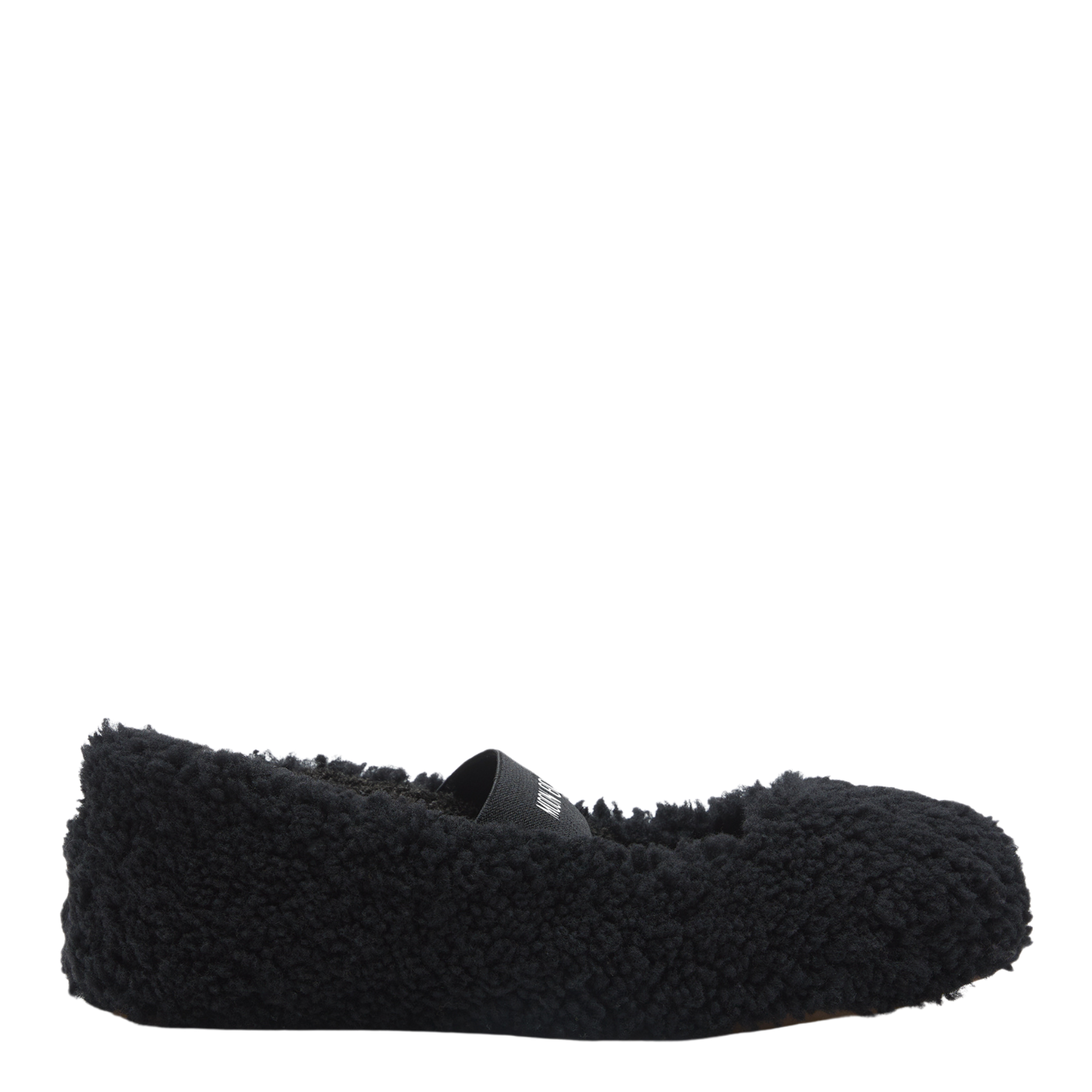 Womens Moon Boot Black Shearling Ballerina Shoes