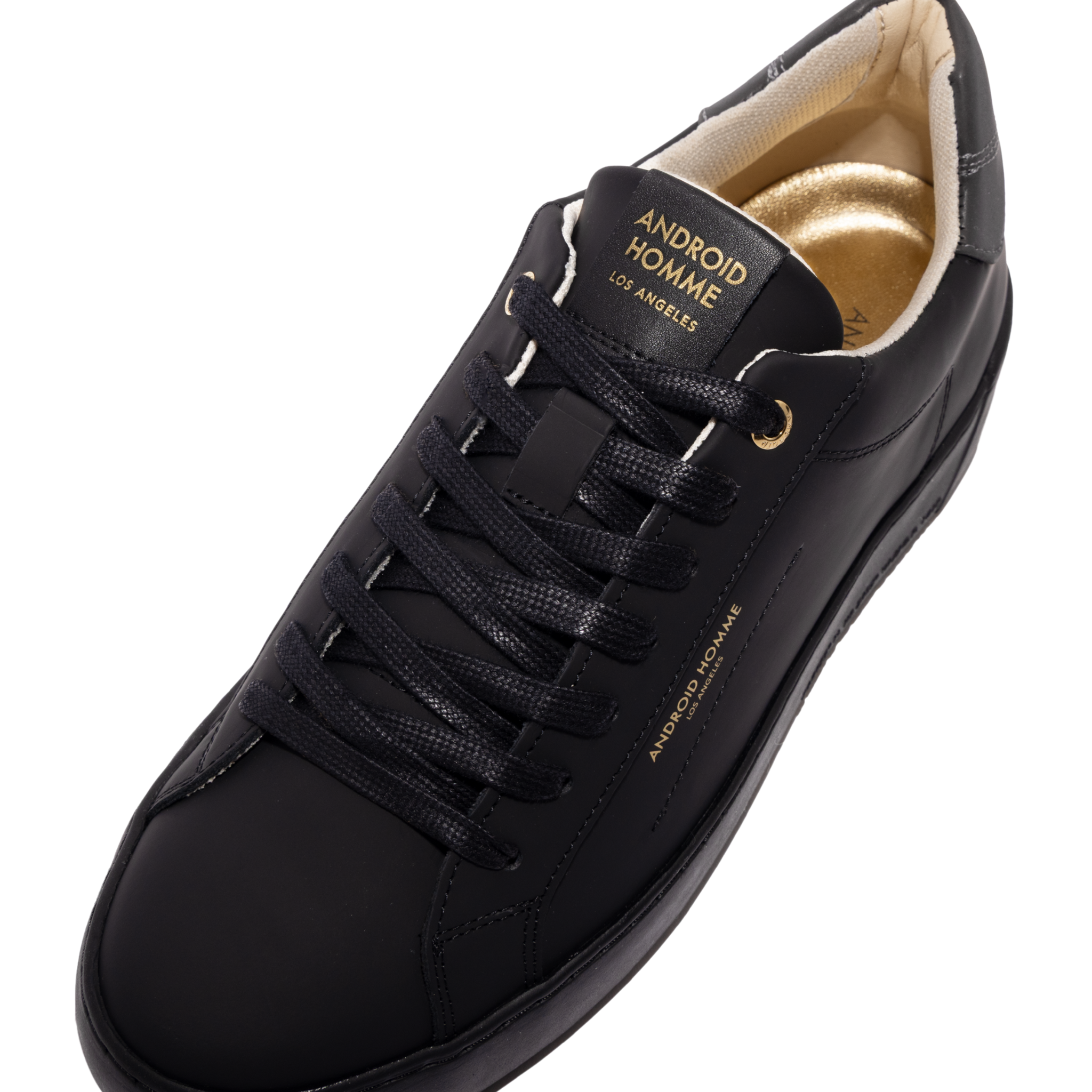 Mens Android Homme Black Zuma Gomma Leather Reflective Trainers