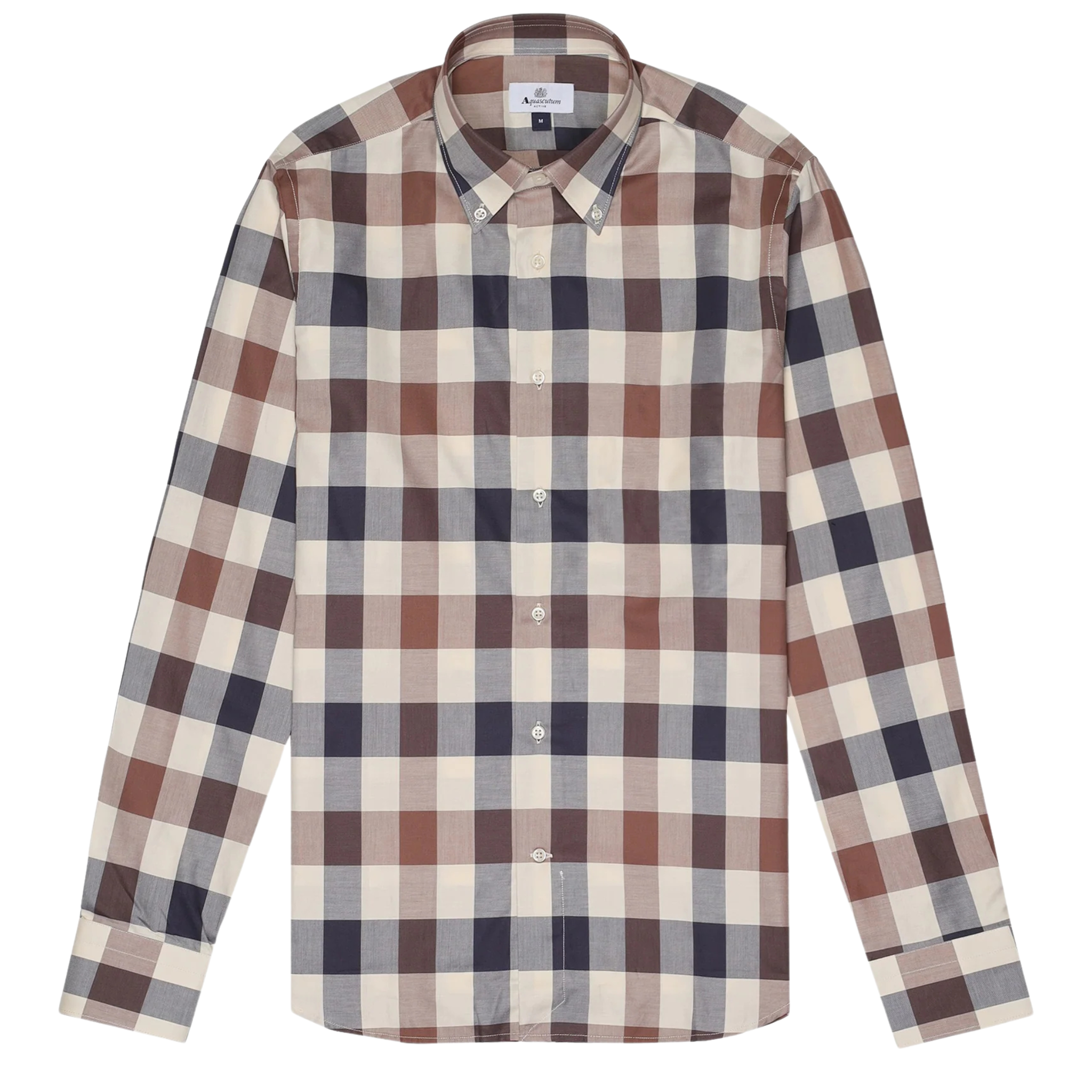 Mens Aquascutum Macro Check Iconic L/s Shirt