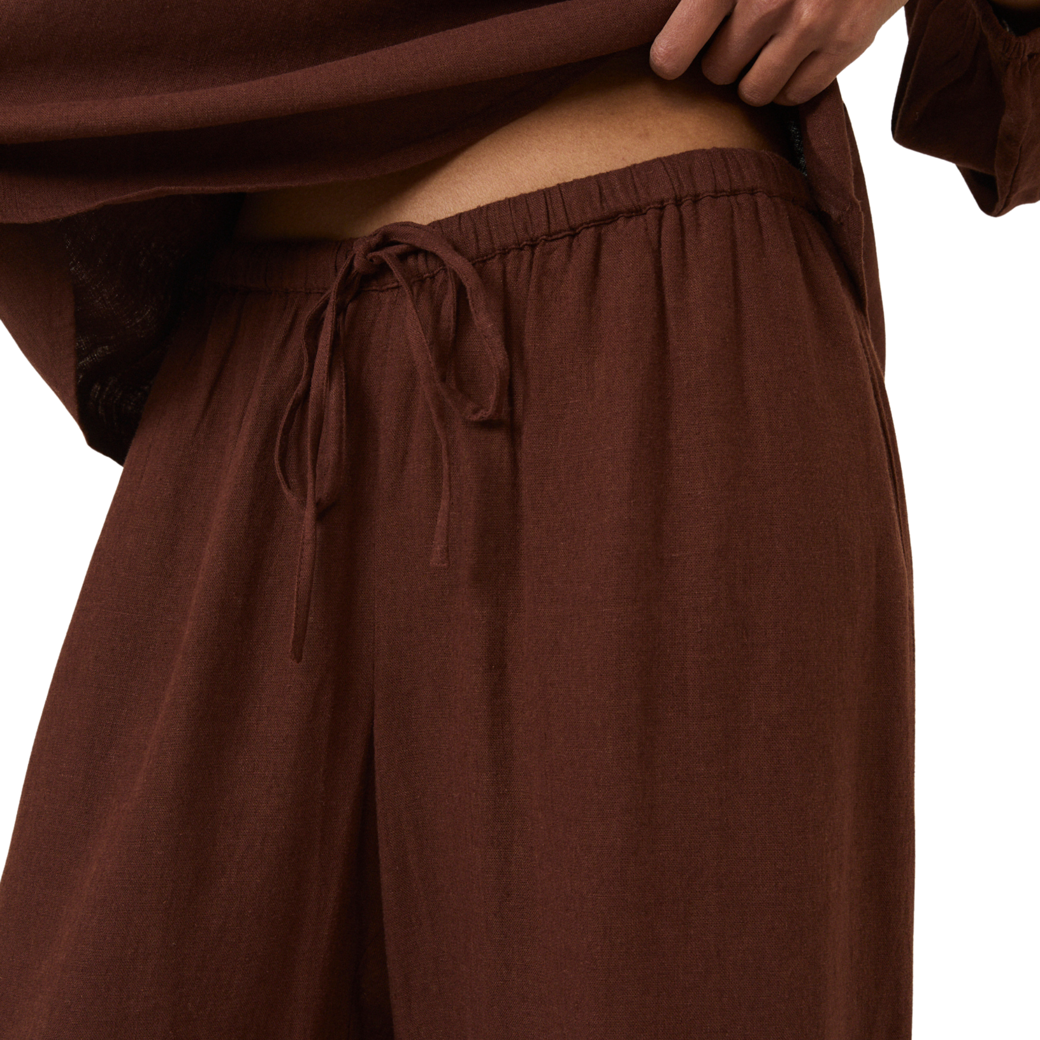 Womens Nobody's Child Brown Tadlow Linen Trousers