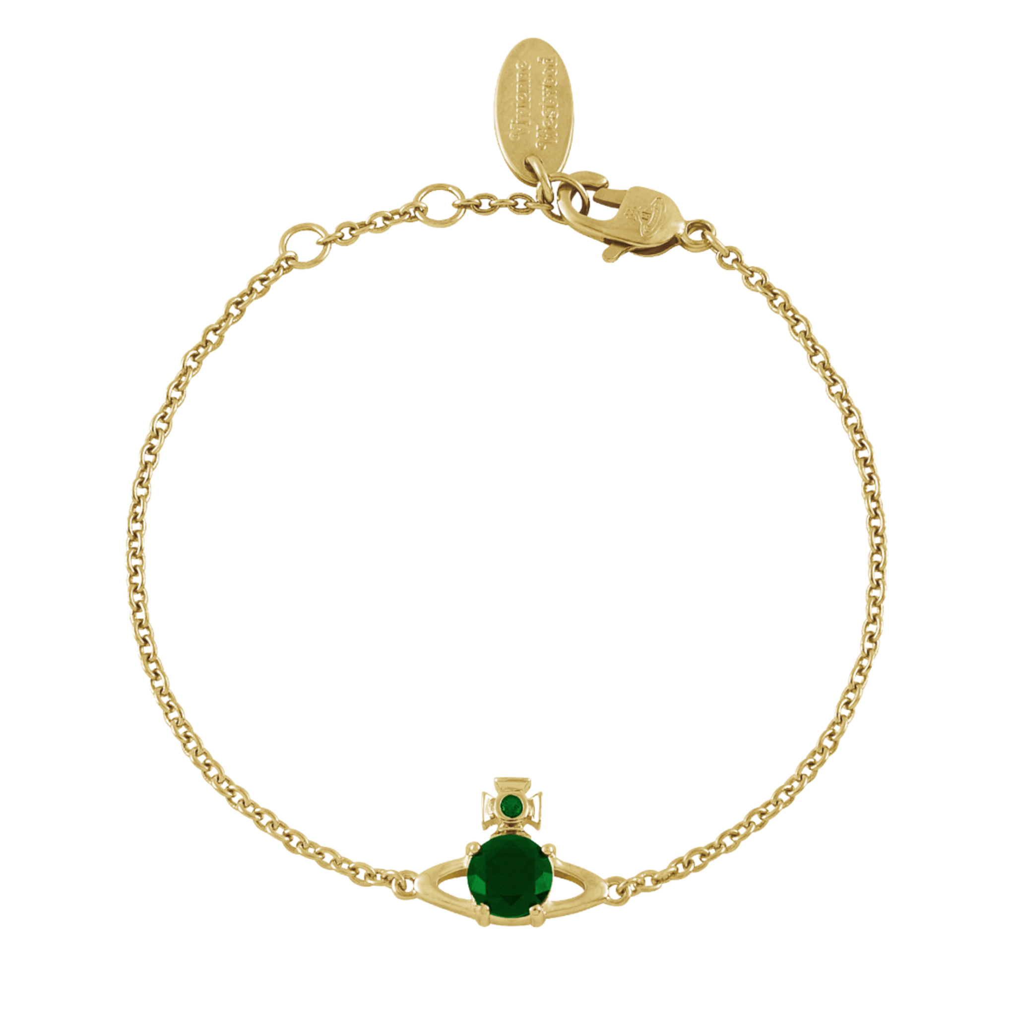 Vivienne Westwood Gold/Emerald CZ Reina Small Bracelet